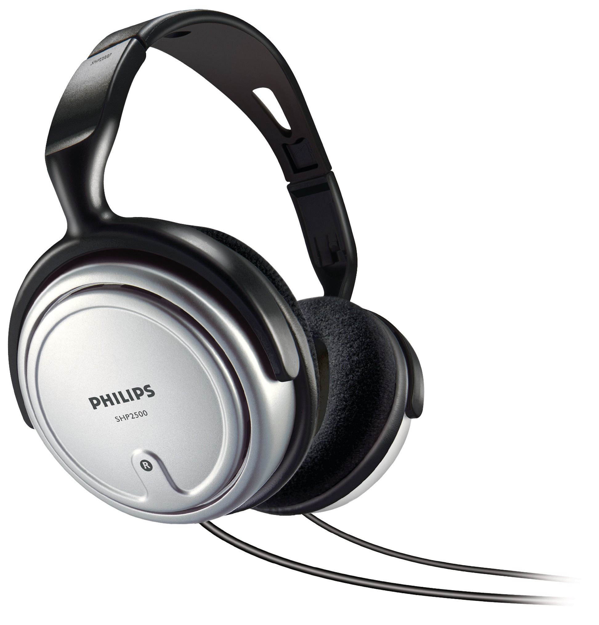 Philips SHP2500/00 hovedtelefoner/headset Ledningsført Musik Sort, Sølv