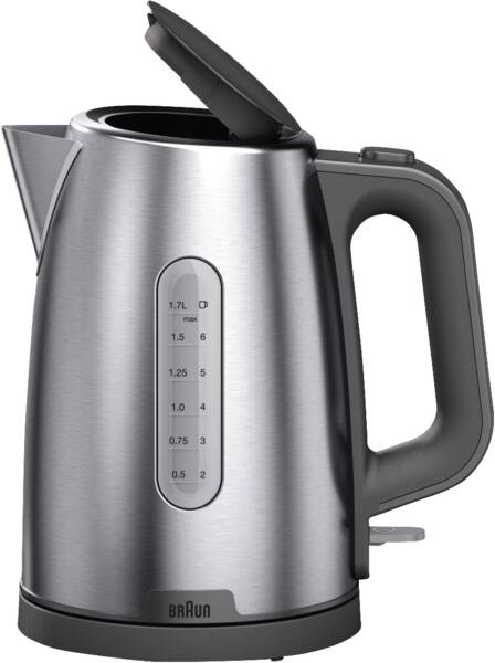 Braun WK 1500 GY elkedel 1,7 L 2200 W Grå, Rustfrit stål