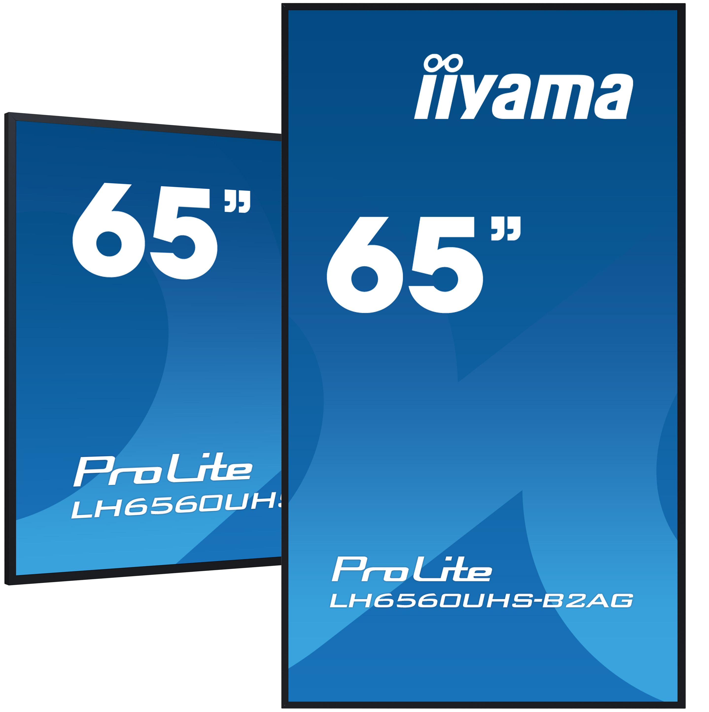 iiyama LH6560UHS-B2AG skilte display Digital A-tavle 163,8 cm (64.5") LED Wi-Fi 500 cd/m² 4K Ultra HD Sort Indbygget processer Android 11 24/7