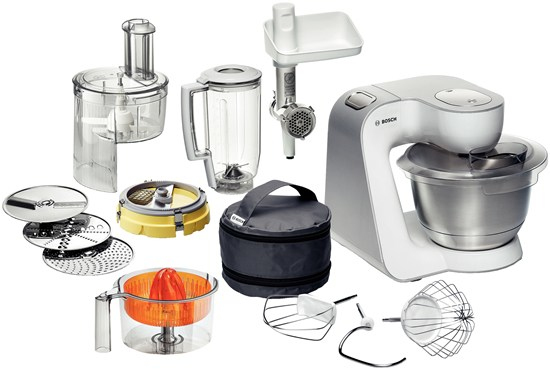 Bosch Styline foodprocessor 900 W 3,9 L Rustfrit stål, Hvid