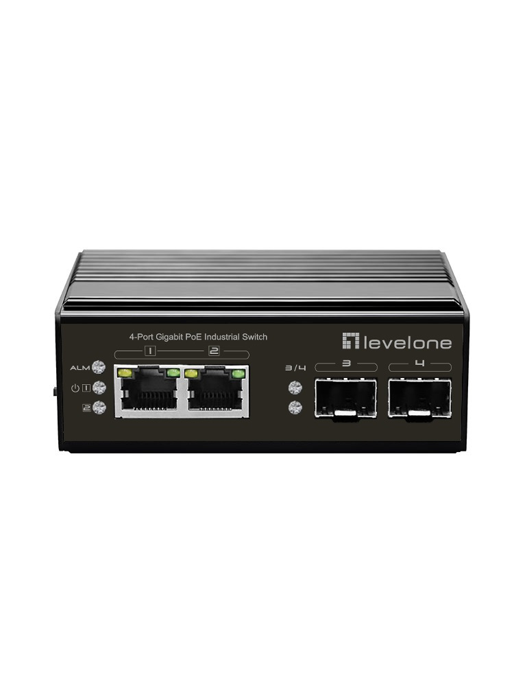 LevelOne IGP-0432 netværksswitch Ikke administreret Gigabit Ethernet (10/100/1000) Strøm over Ethernet (PoE) Sort