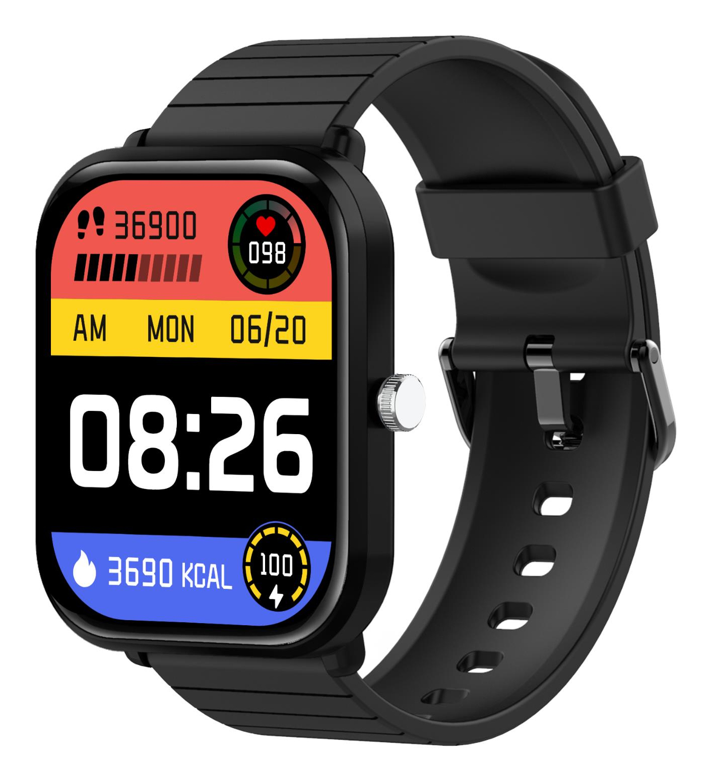 Celly TRAINERMATE2BK Smartwatch og sportsur 5,11 cm (2.01") Digital 240 x 296 pixel Berøringsskærm Sort