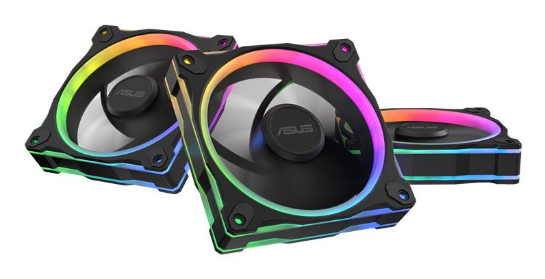 ASUS Prime MR120 Fan ARGB Reverse Black 3in1 Computerkabinet Ventilator 12 cm Sort 3 stk