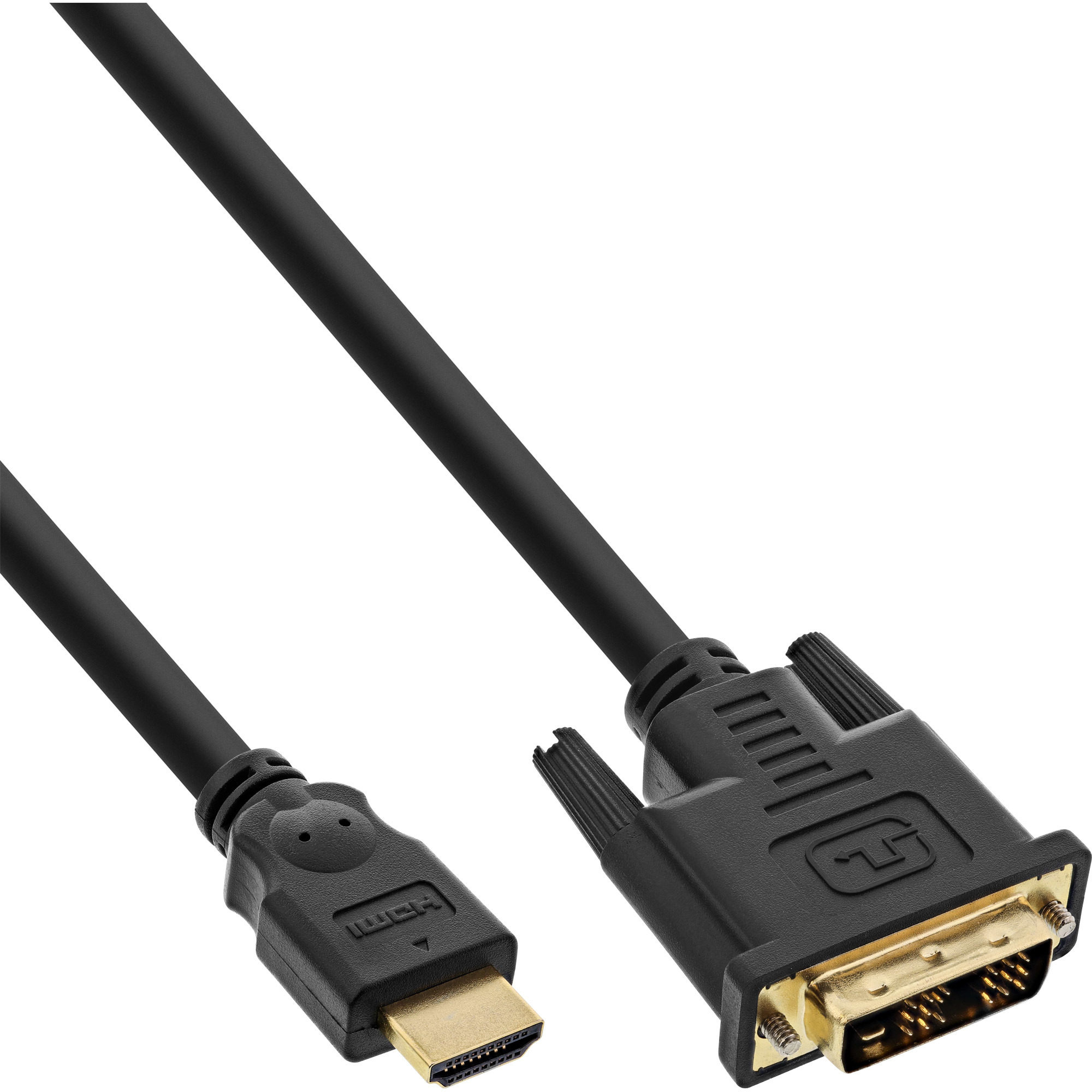 InLine 17666P videokabel adapter 10 m HDMI DVI-D Sort