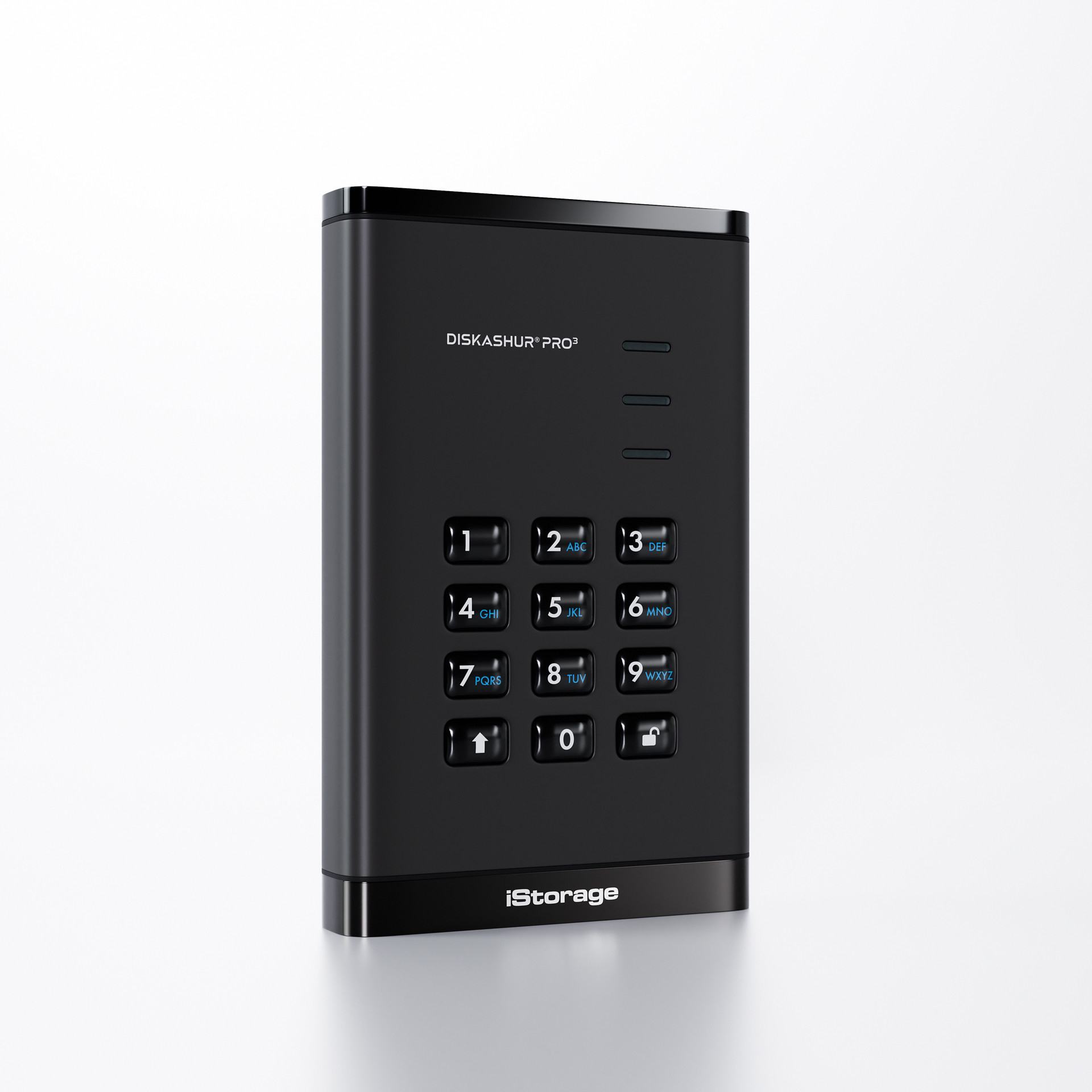 iStorage diskAshur PRO3 HDD ekstern harddisk 4 TB USB Type-C 3.2 Gen 1 (3.1 Gen 1) Sort