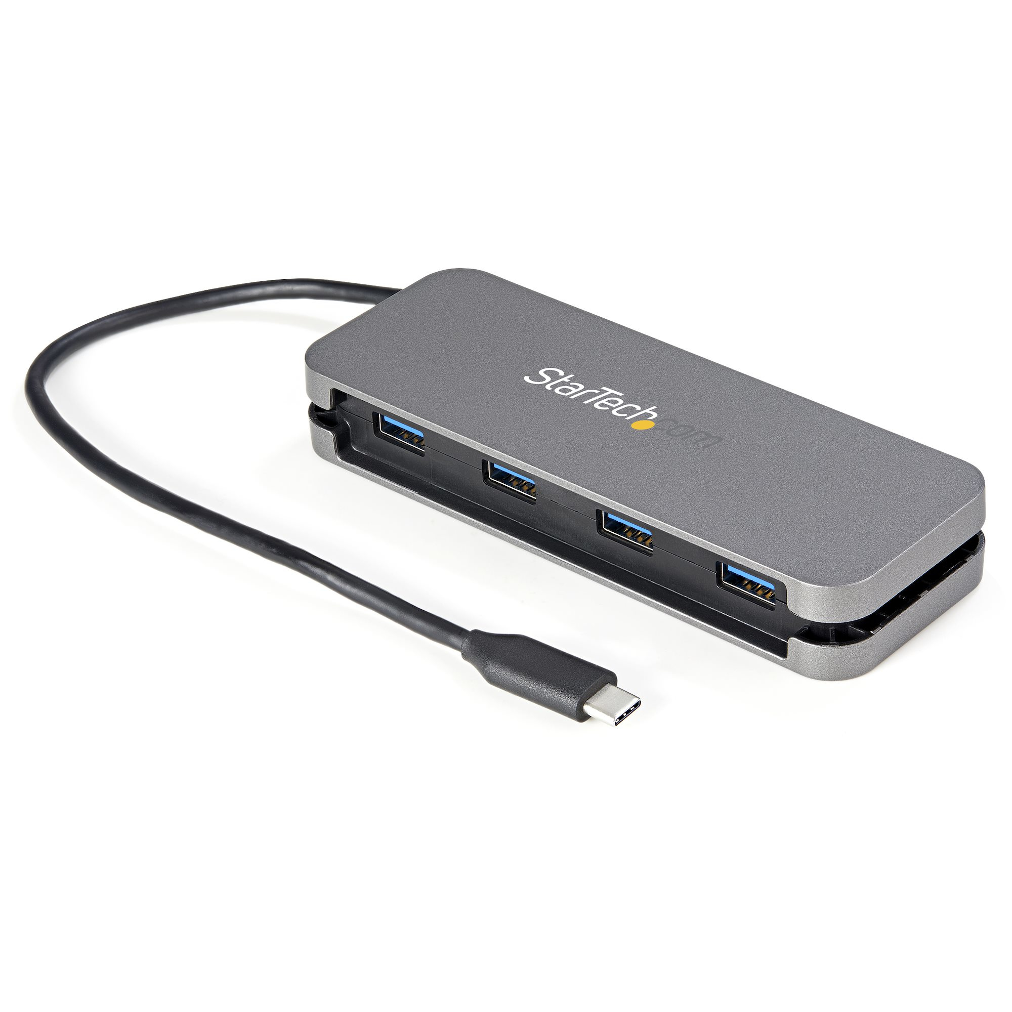 StarTech.com HB30CM4AB interface hub USB 3.2 Gen 1 (3.1 Gen 1) Type-C 5000 Mbit/s Sort, Grå