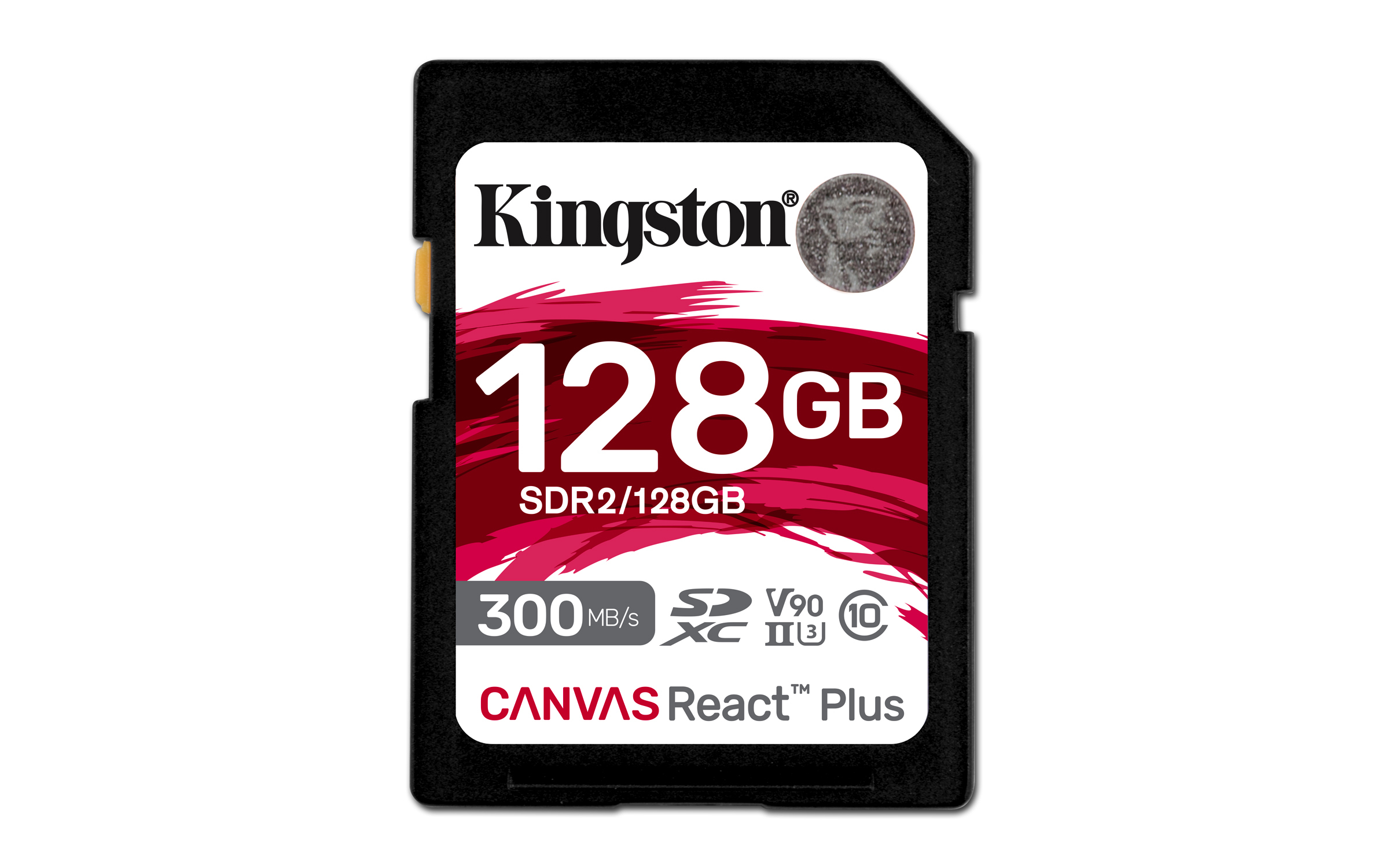 Kingston Technology 128 GB Canvas React Plus SDXC UHS-II 300R/260W U3 V90 i fuld HD/4K/8K