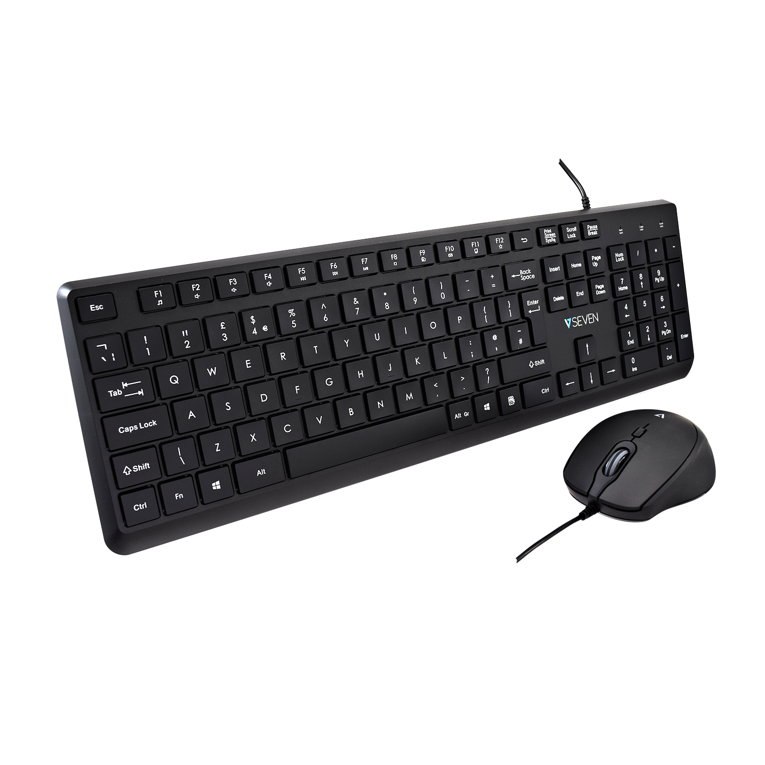 V7 CKU350UK tastatur Mus inkluderet Universel USB QWERTY UK engelsk Sort