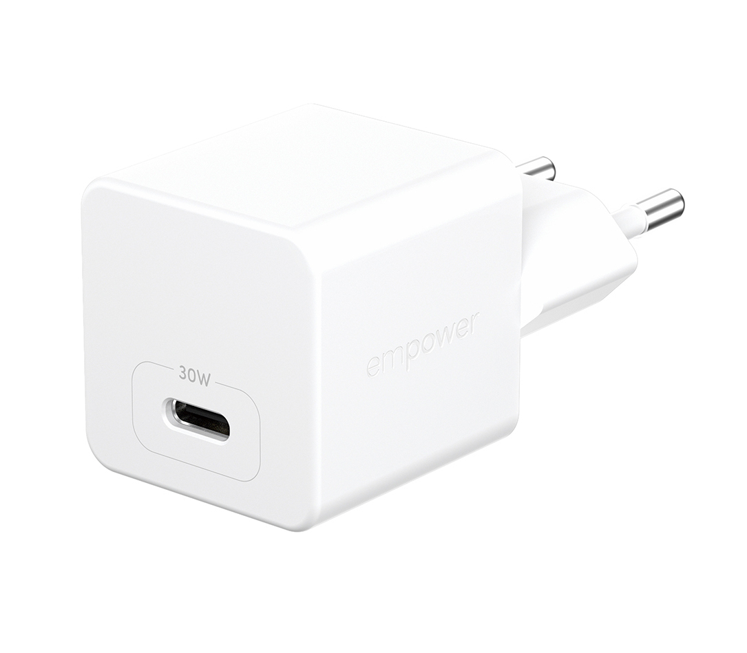 PanzerGlass empower by ® Turbo 30W Oplader Single USB-C | EU Stik | Silver White