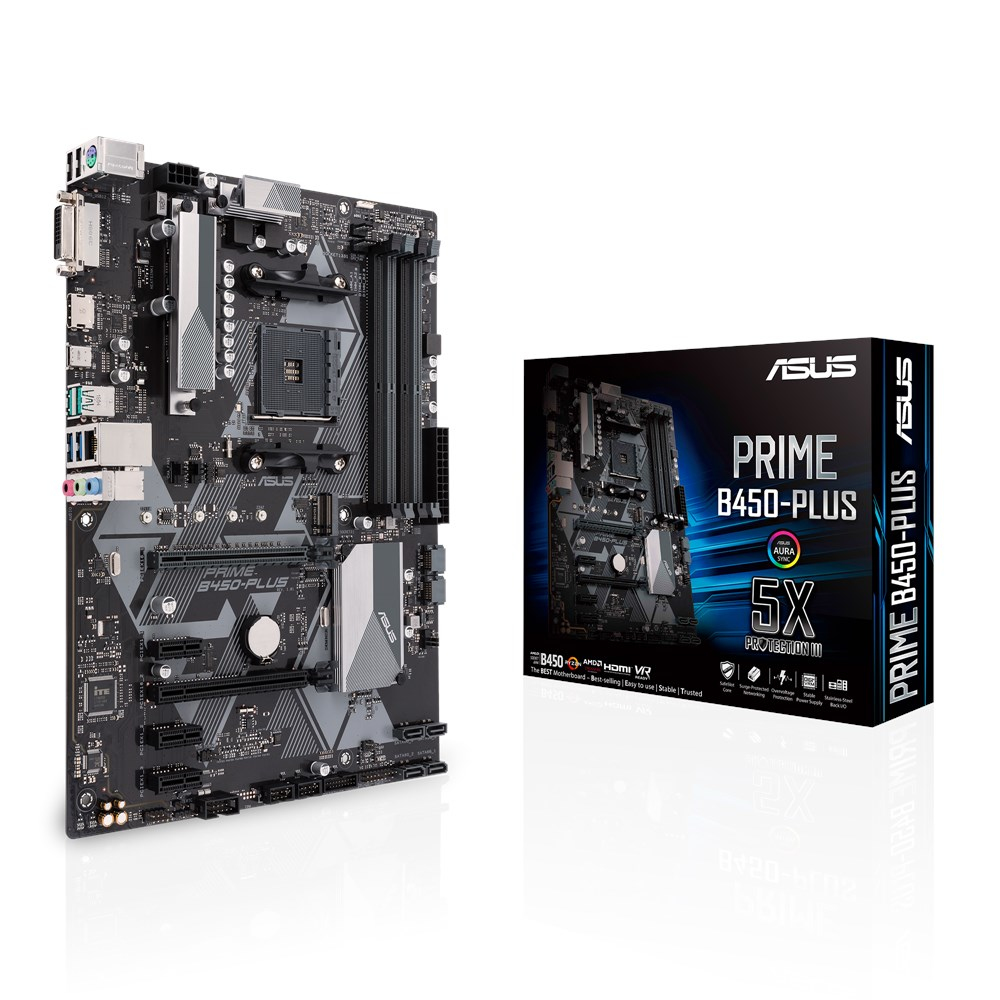 ASUS PRIME B450-PLUS AMD B450 Stik AM4 ATX