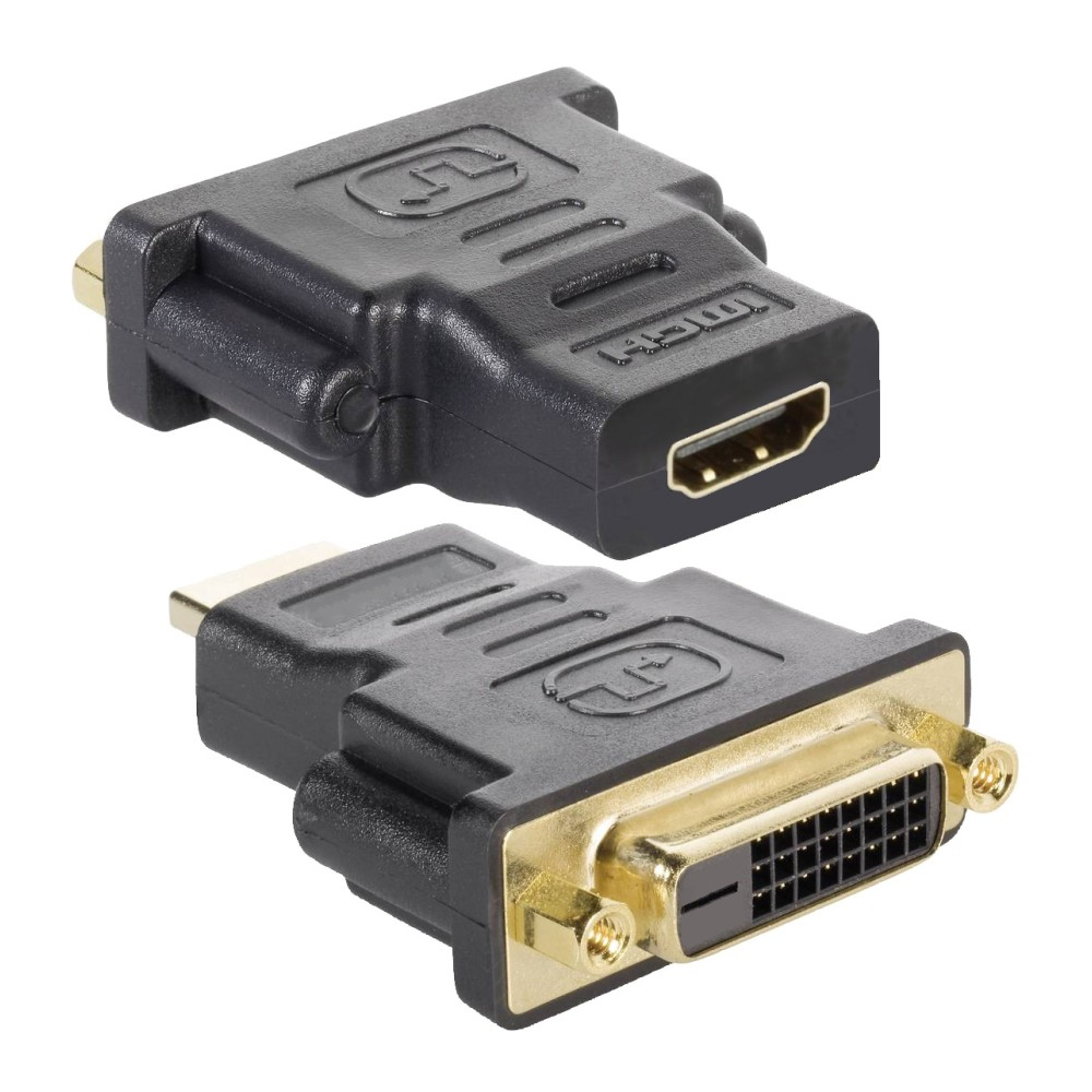 Techly DVI-D - HDMI F/F Sort