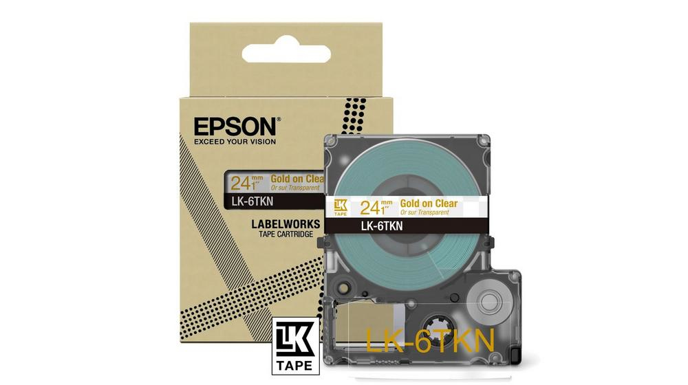 Epson LK-6TKN Guld, Transparent