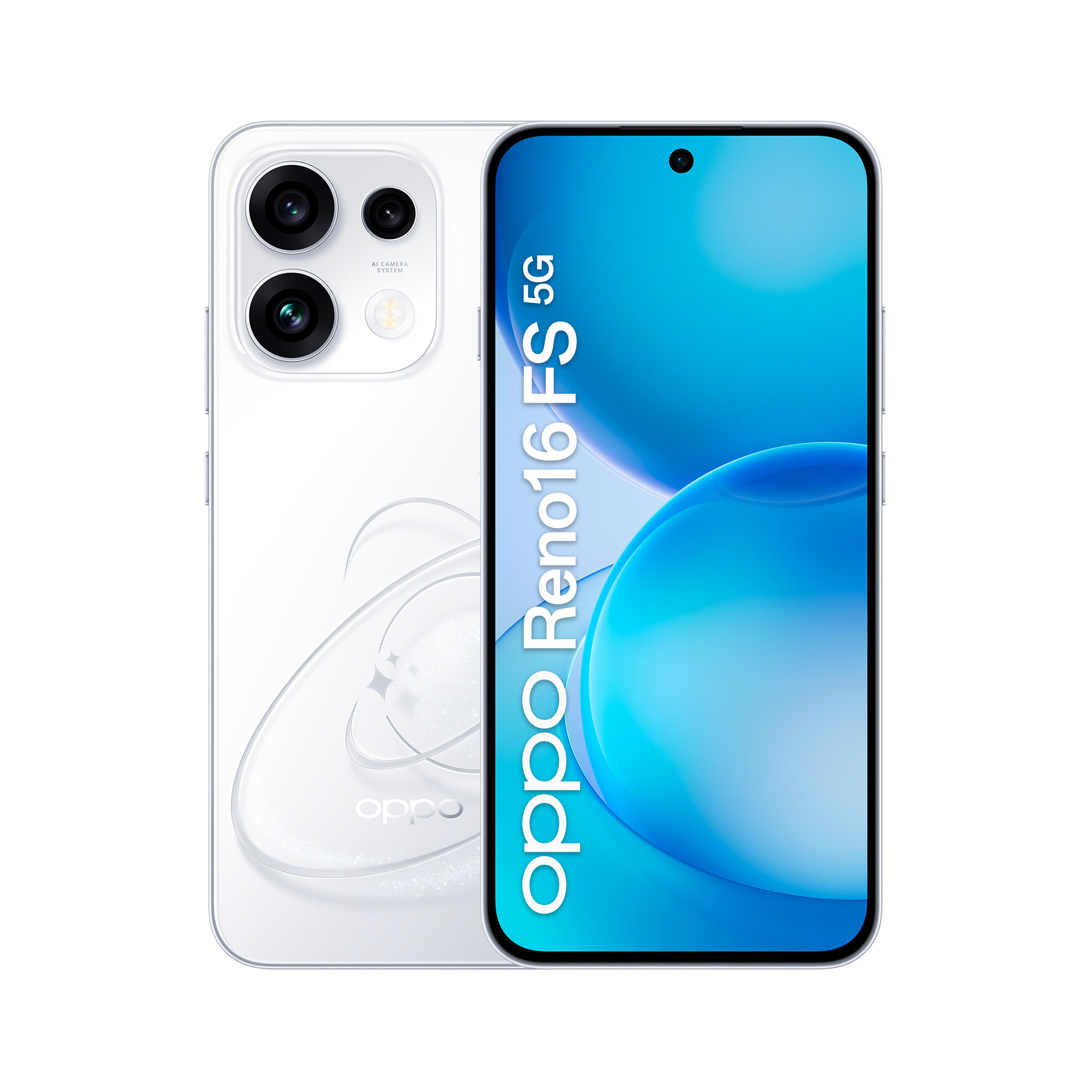 OPPO Reno16 FS 5G 16,7 cm (6.57") Dual SIM Android 16.0 USB Type-C 8 GB 512 GB 6500 mAh Hvid