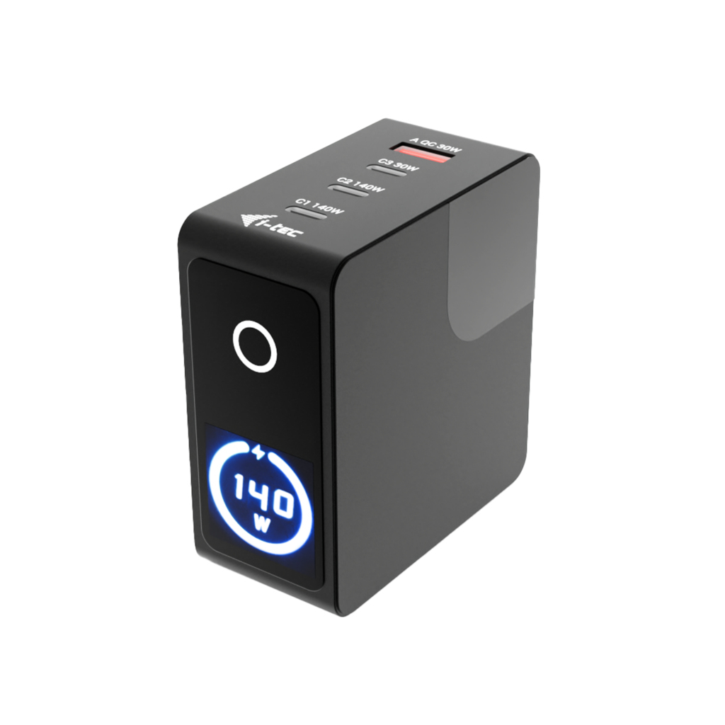i-tec CHARGER-INTG140W oplader til mobil enhed Universel Sort Vekselstrøm Hurtig opladning Indendørs