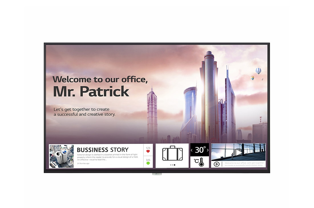 LG 49UH5F-H skilte display Digital fladpaneldisplay 124,5 cm (49") IPS Wi-Fi 500 cd/m² 4K Ultra HD Sort Indbygget processer WebOS 24/7