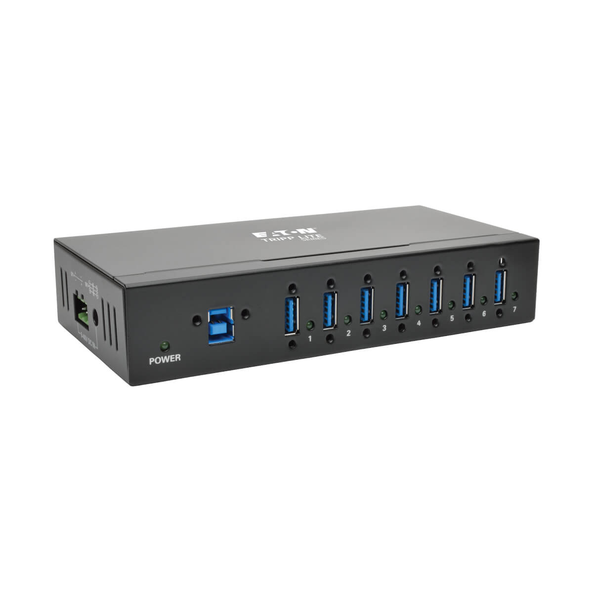 Tripp Lite U360-007-IND interface hub USB 3.2 Gen 1 (3.1 Gen 1) Type-B 5000 Mbit/s Sort