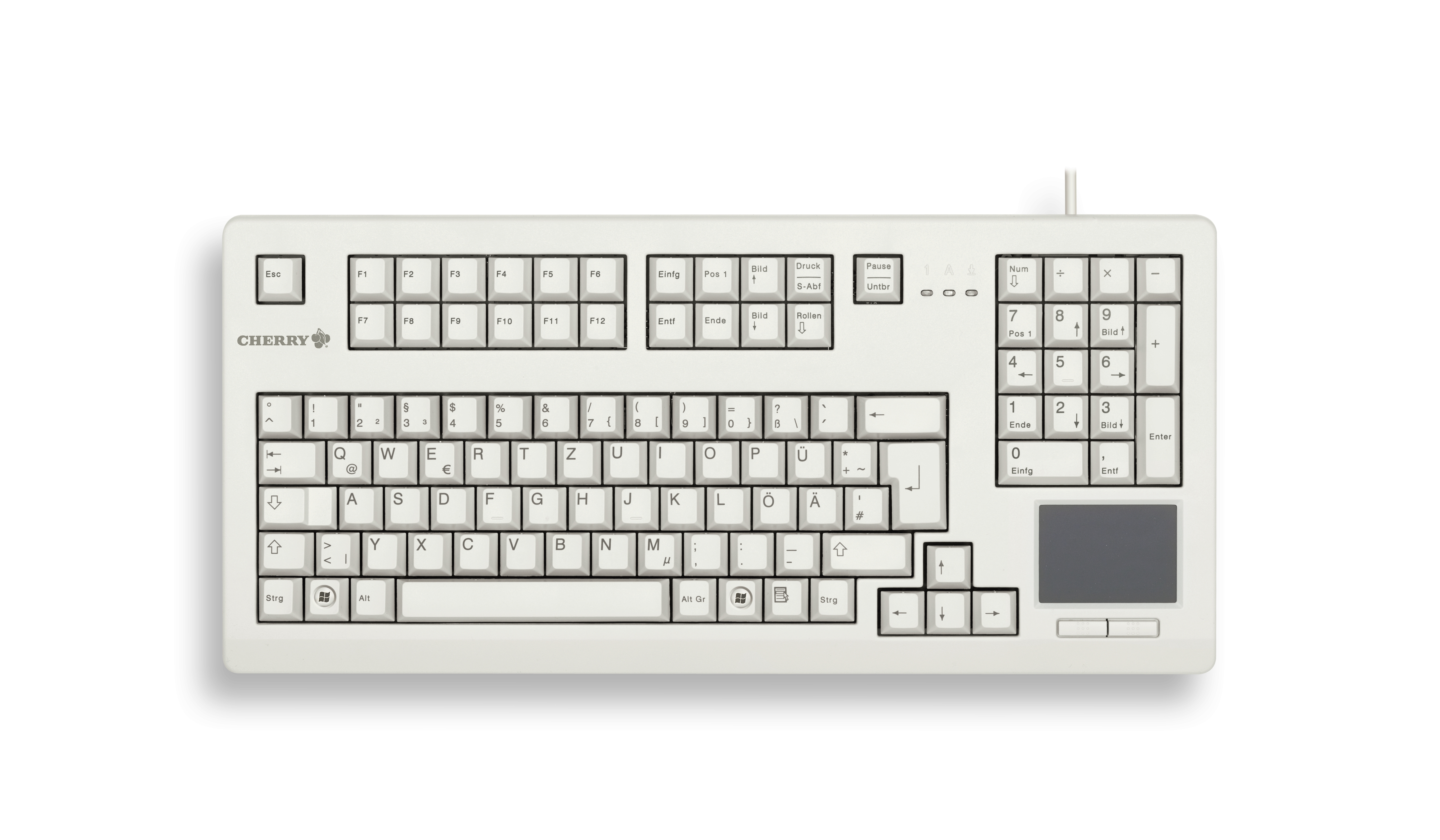 CHERRY TouchBoard G80-1190 tastatur Universel USB QWERTZ Tysk Grå