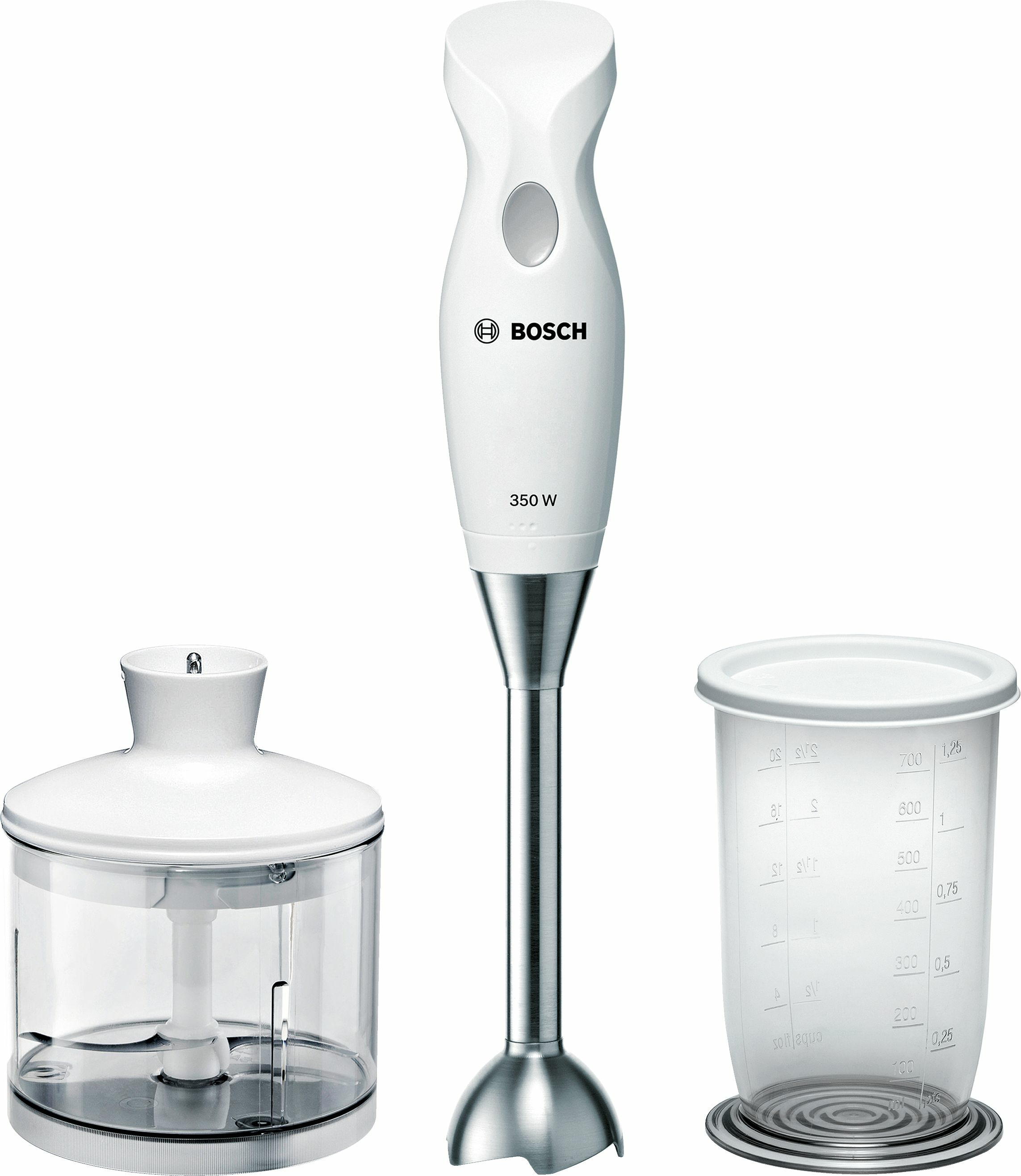 Bosch MSM6B500 blender Nedsænkning blender 350 W Sølv, Hvid