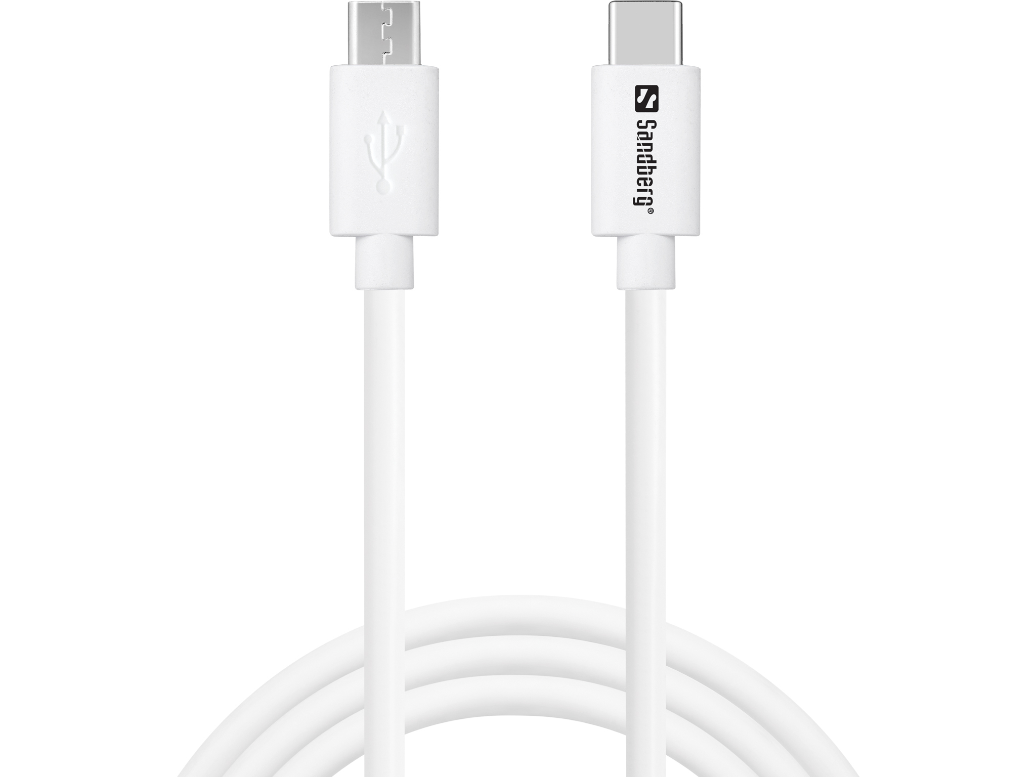 Sandberg 136-74 USB-kabel 1 m USB C Micro-USB B Hvid