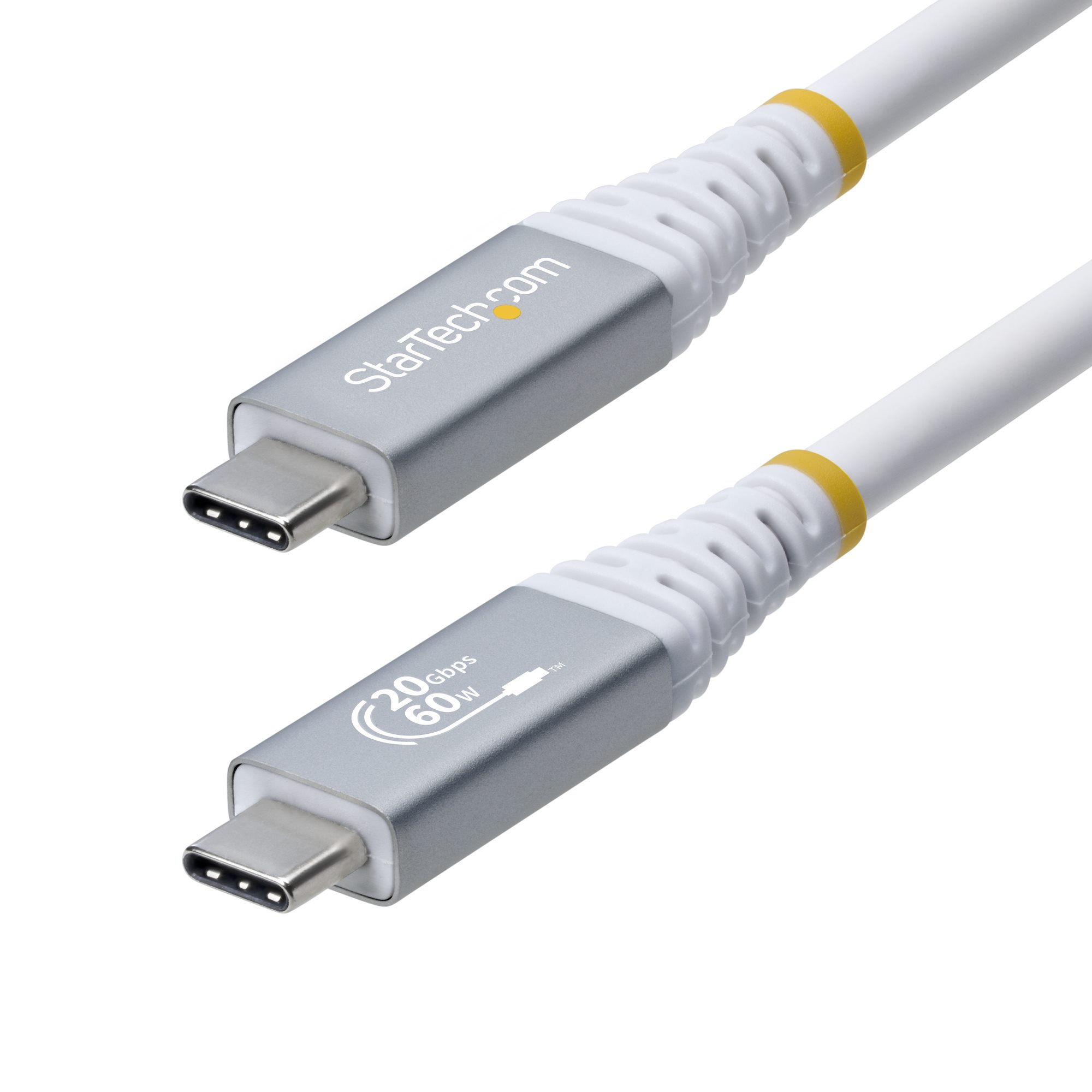StarTech.com CC3M20GUSB4CXW USB-kabel USB4 Gen 2x2 3 m USB C 20 Gbit/sek. 60 W Hvid