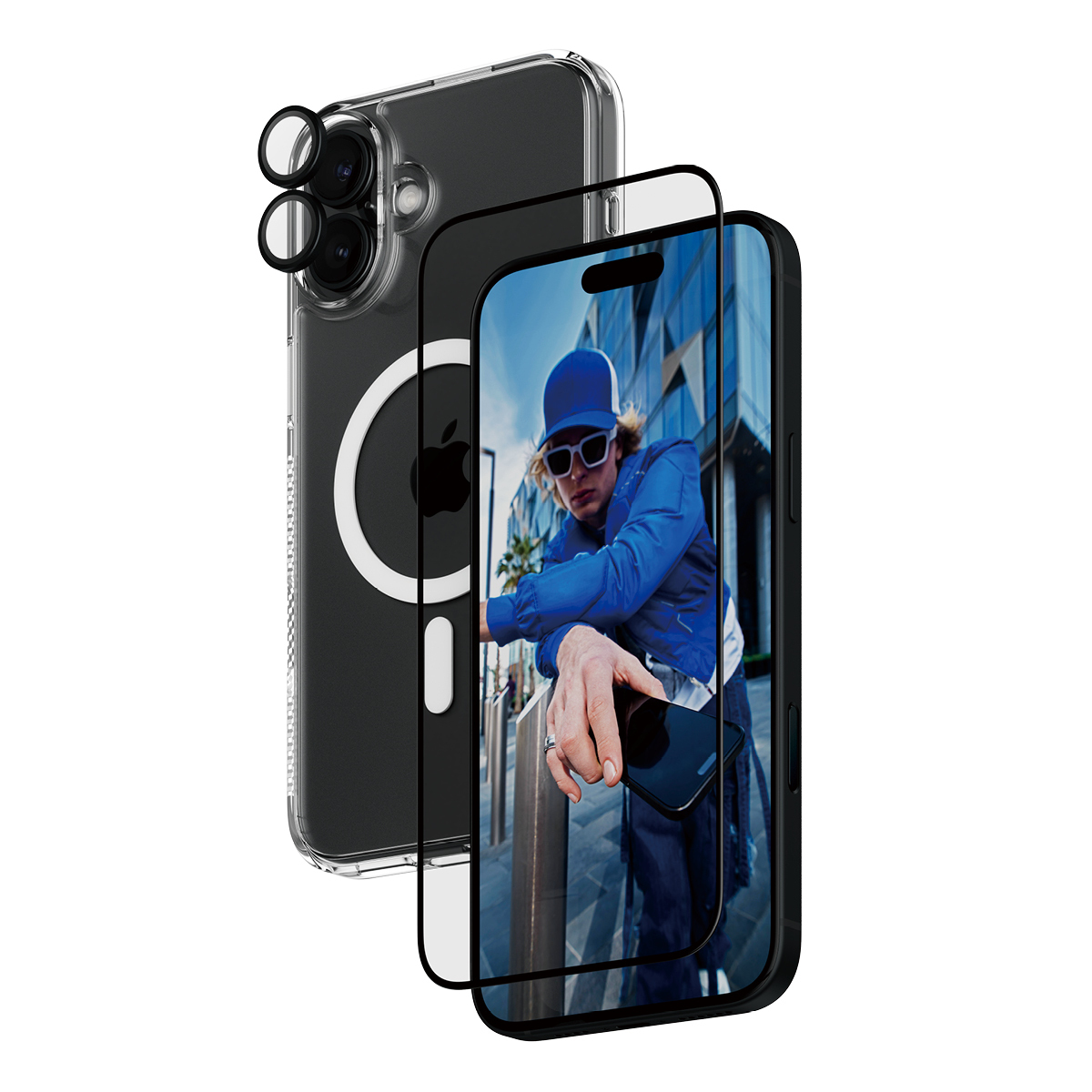 PanzerGlass ® 3-i-1 Beskyttelsespakke iPhone 16 Plus