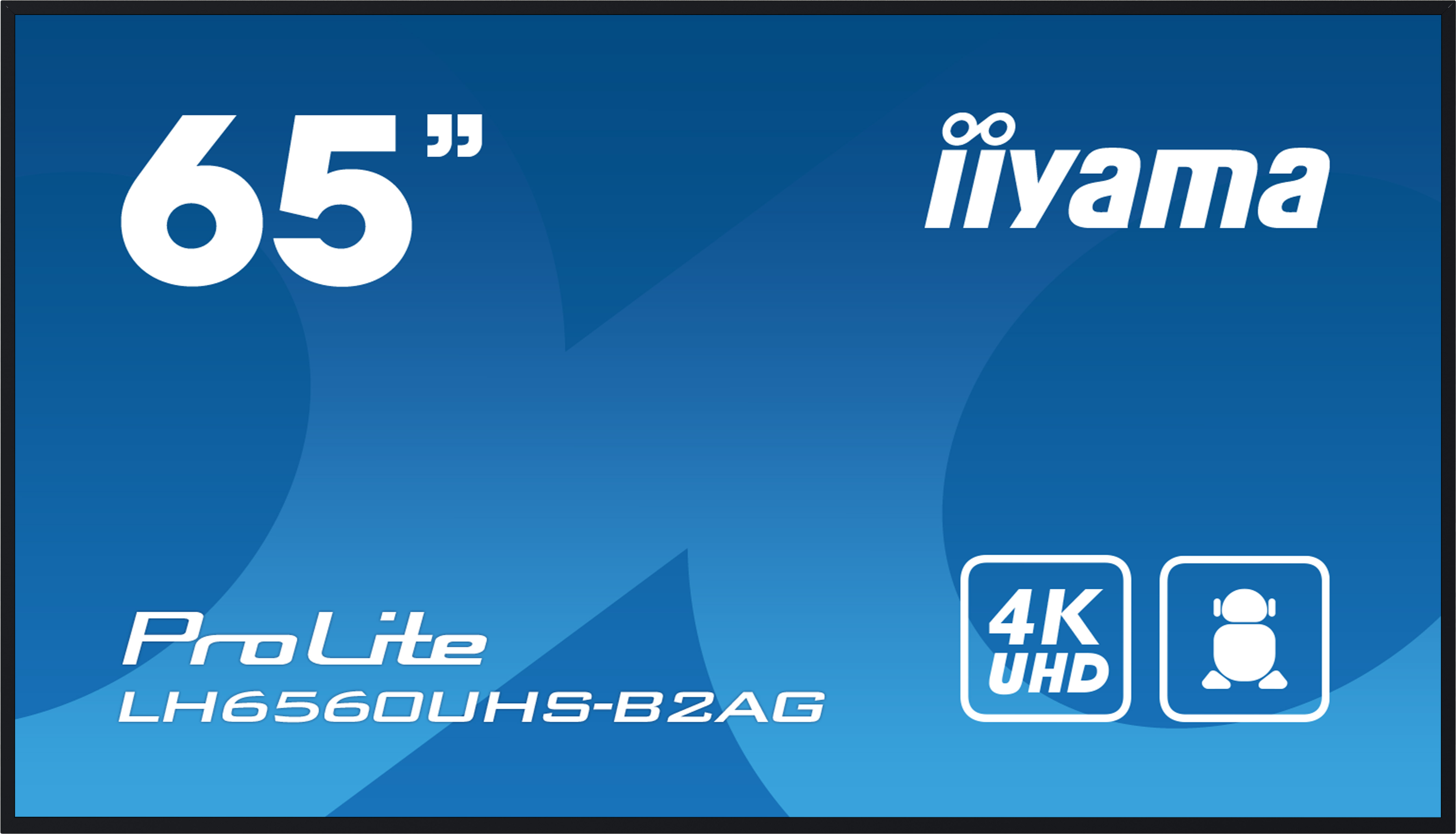 iiyama LH6560UHS-B2AG skilte display Digital A-tavle 165,1 cm (65") LED Wi-Fi 500 cd/m² 4K Ultra HD Sort Indbygget processer Android 11 24/7