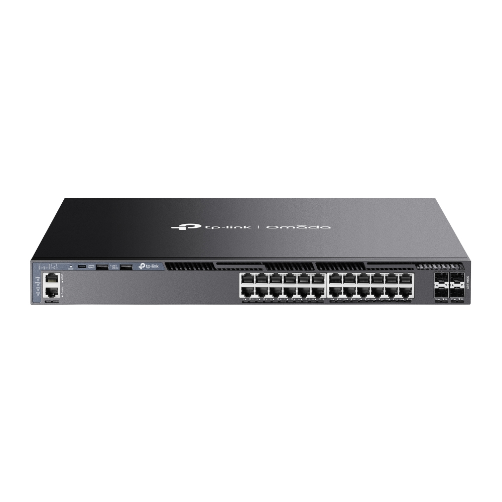 TP-Link Omada SG6428X netværksswitch Administreret L3 Gigabit Ethernet (10/100/1000) 1U Sort