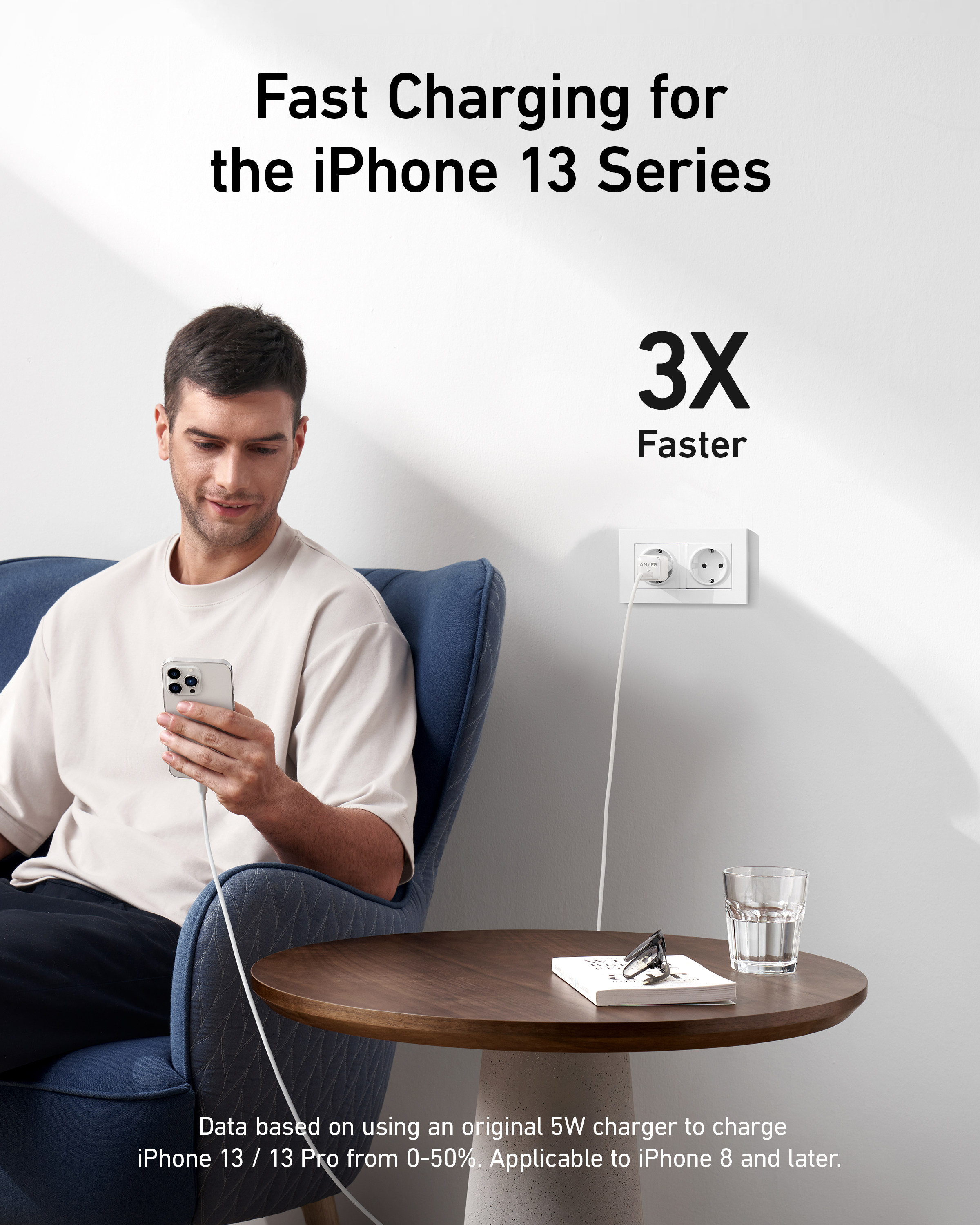 Anker 511 Charger (Nano Pro) offline only Mobiltelefon, Tablet Hvid USB Hurtig opladning Indendørs