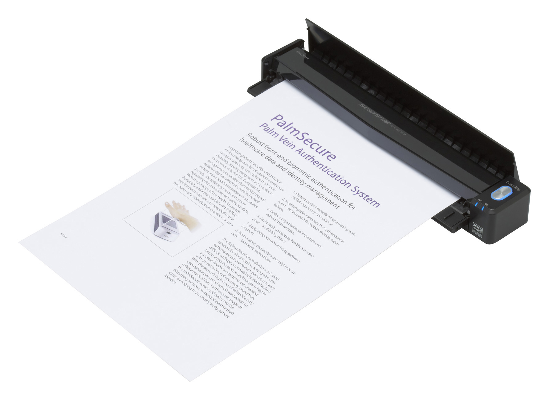 Ricoh ScanSnap iX100 CDF + arkindføringsscanner 600 x 600 dpi A4 Sort