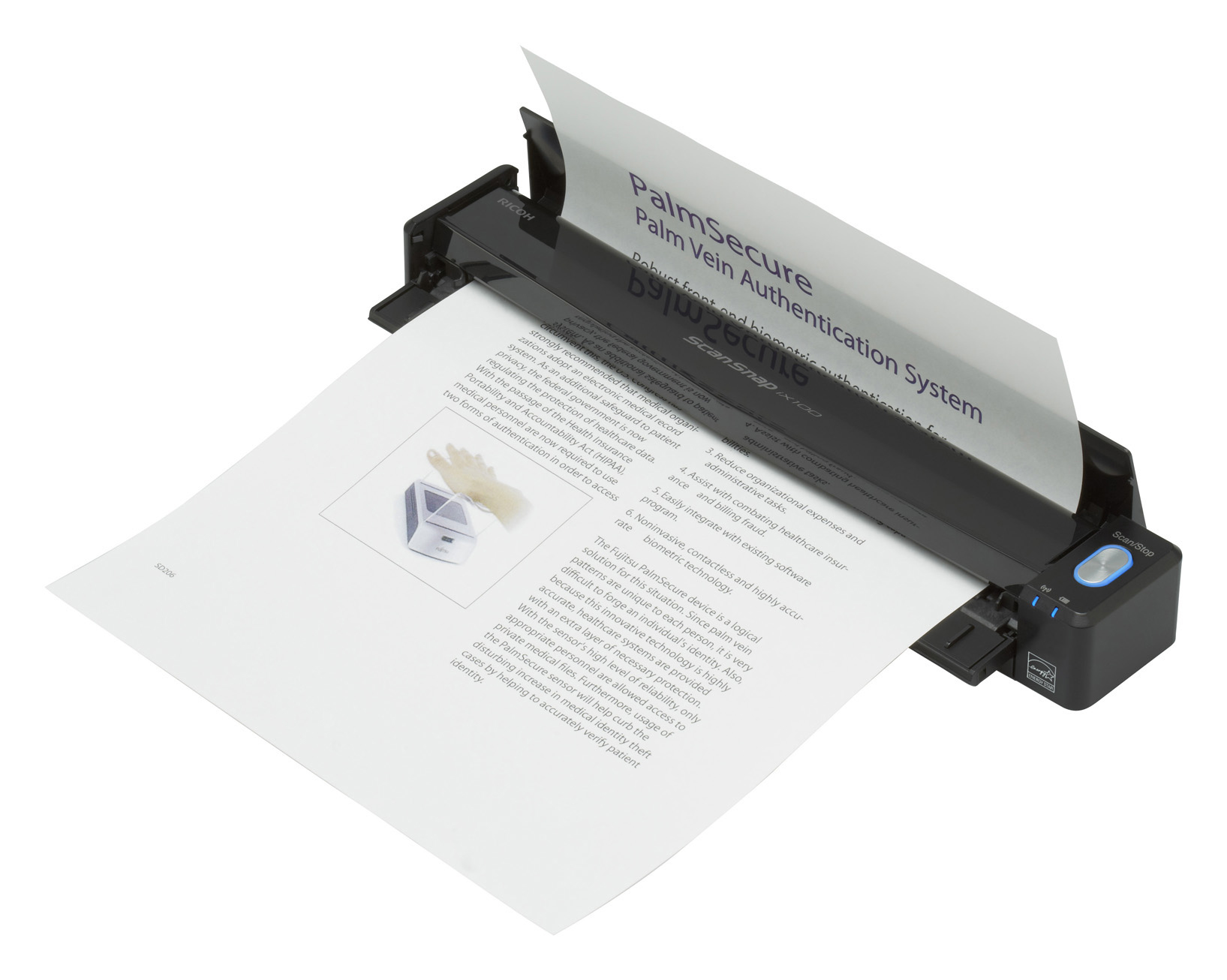Ricoh ScanSnap iX100 CDF + arkindføringsscanner 600 x 600 dpi A4 Sort