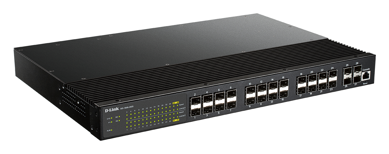 D-Link DIS-700G-28XS netværksswitch Administreret L2+ 1U Sort