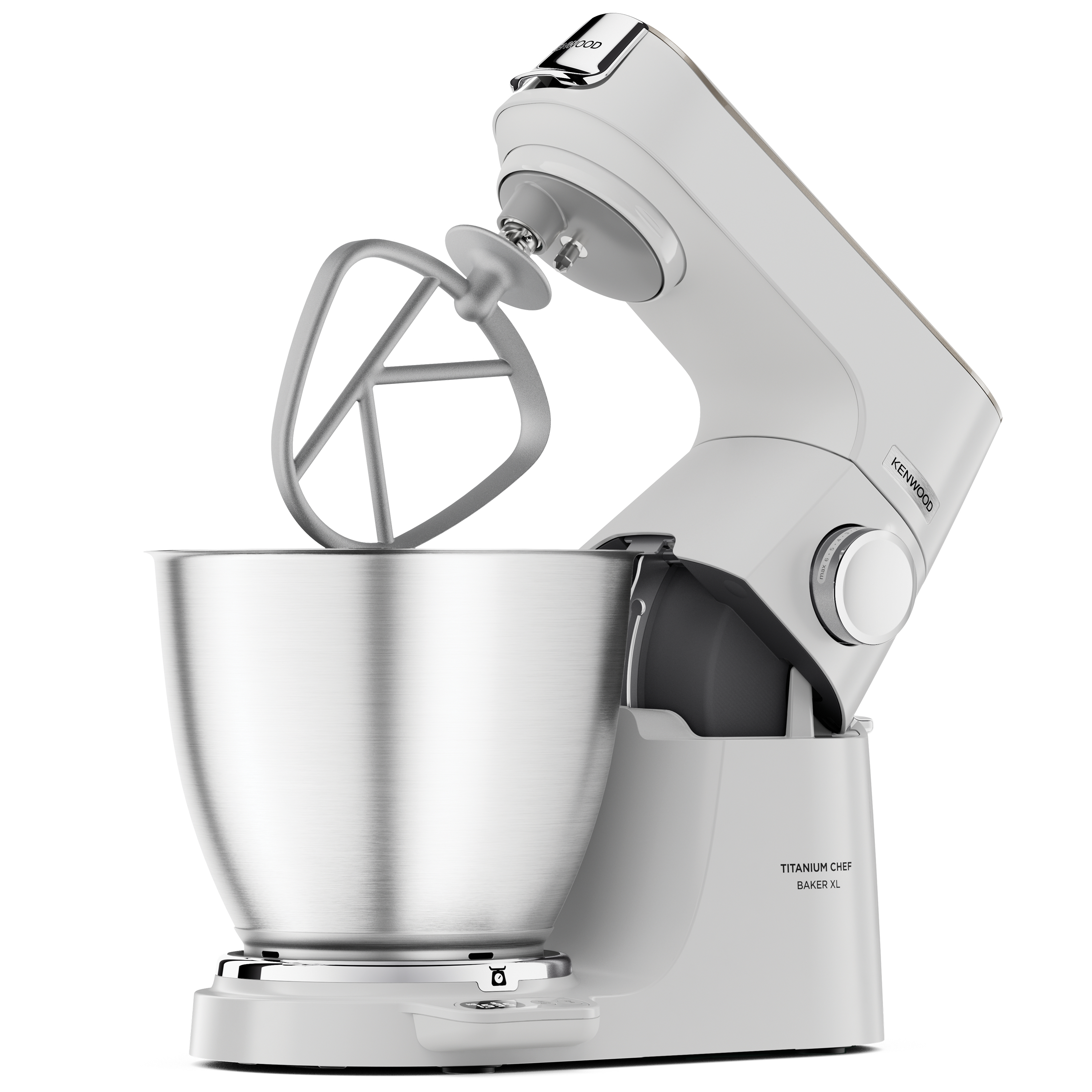 Kenwood Titanium Chef Baker XL foodprocessor 1200 W 7 L Hvid Indbyggede vægte