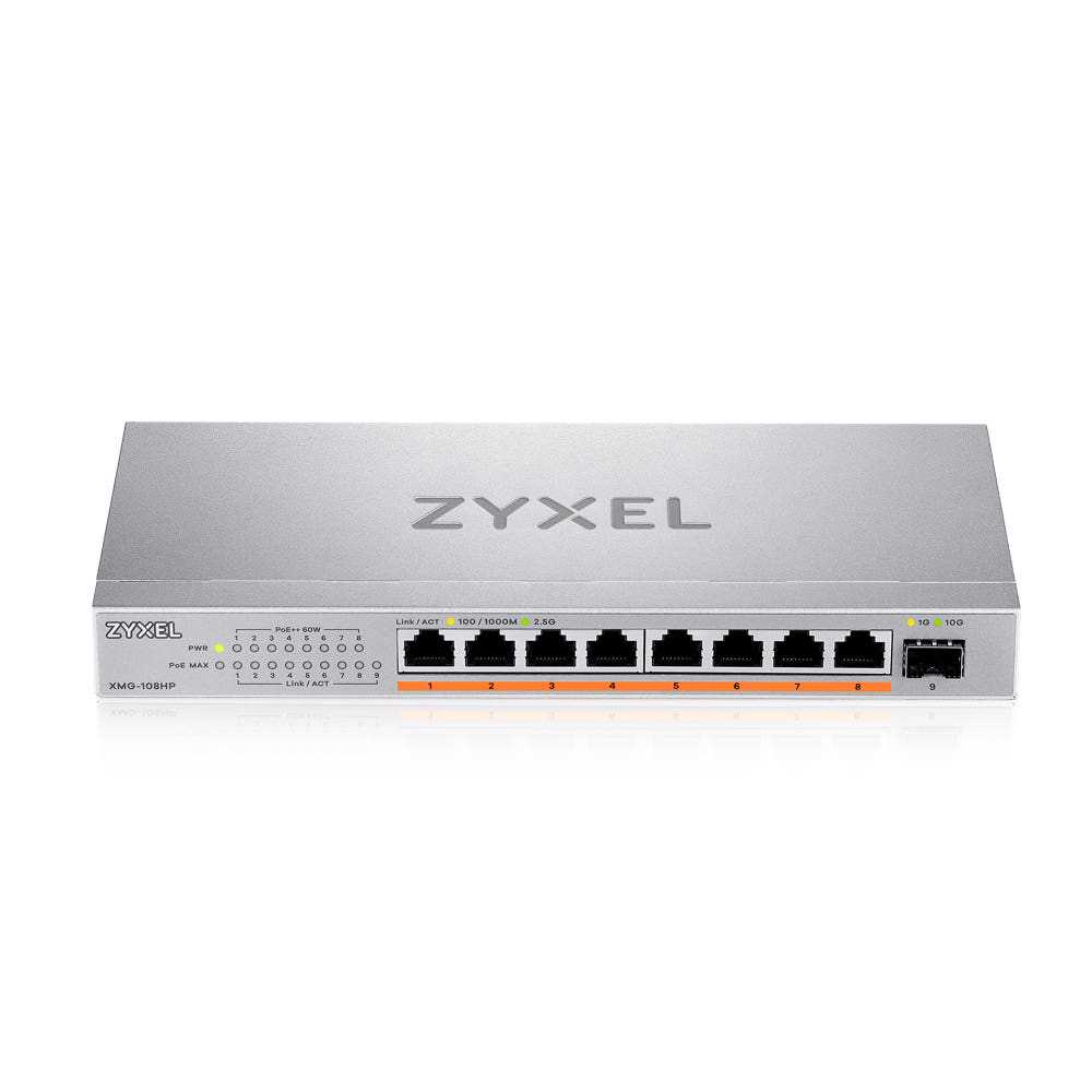 Zyxel XMG-108HP Ikke administreret 2.5G Ethernet (100/1000/2500) Strøm over Ethernet (PoE)