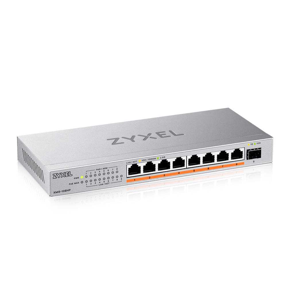 Zyxel XMG-108HP Ikke administreret 2.5G Ethernet (100/1000/2500) Strøm over Ethernet (PoE)