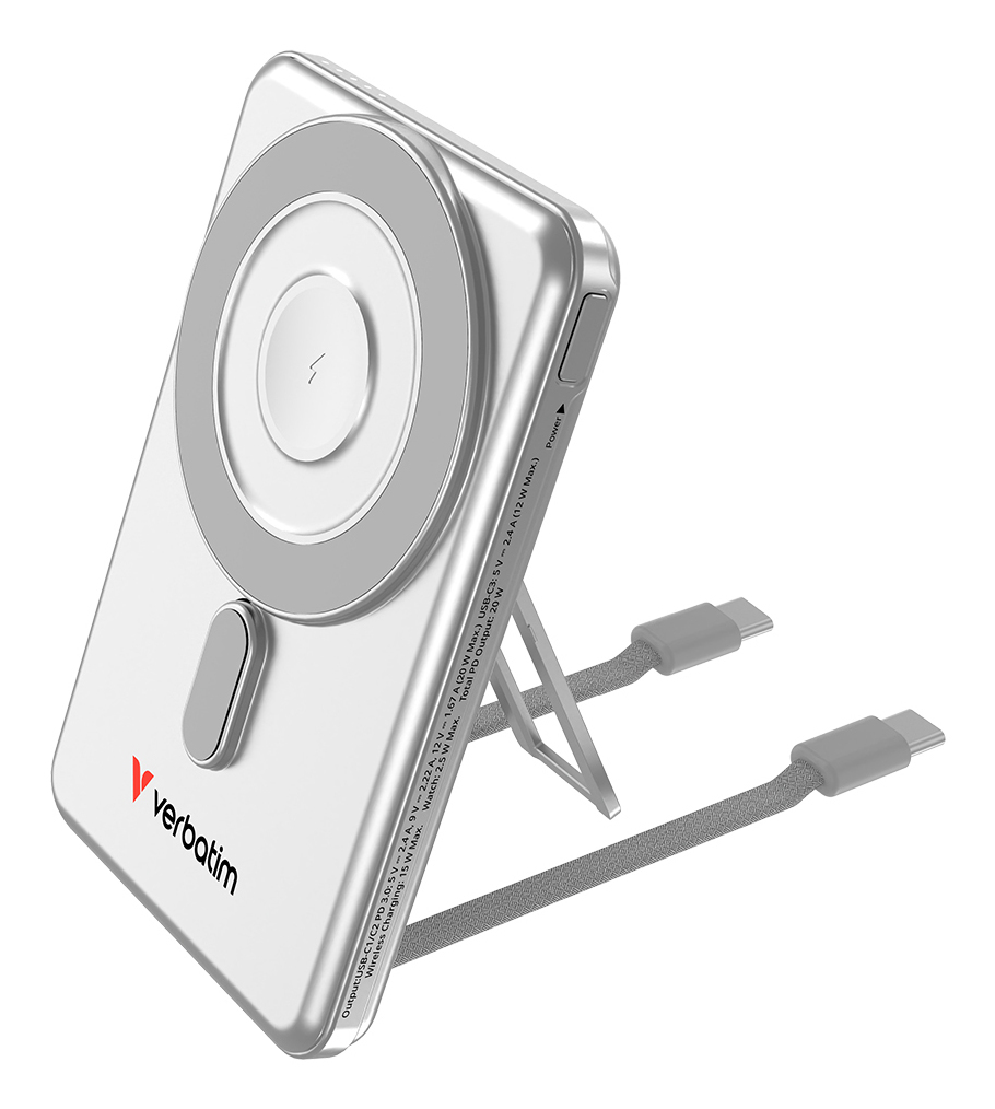 Verbatim 32276 powerbank 5000 mAh Trådløs opladning Sølv