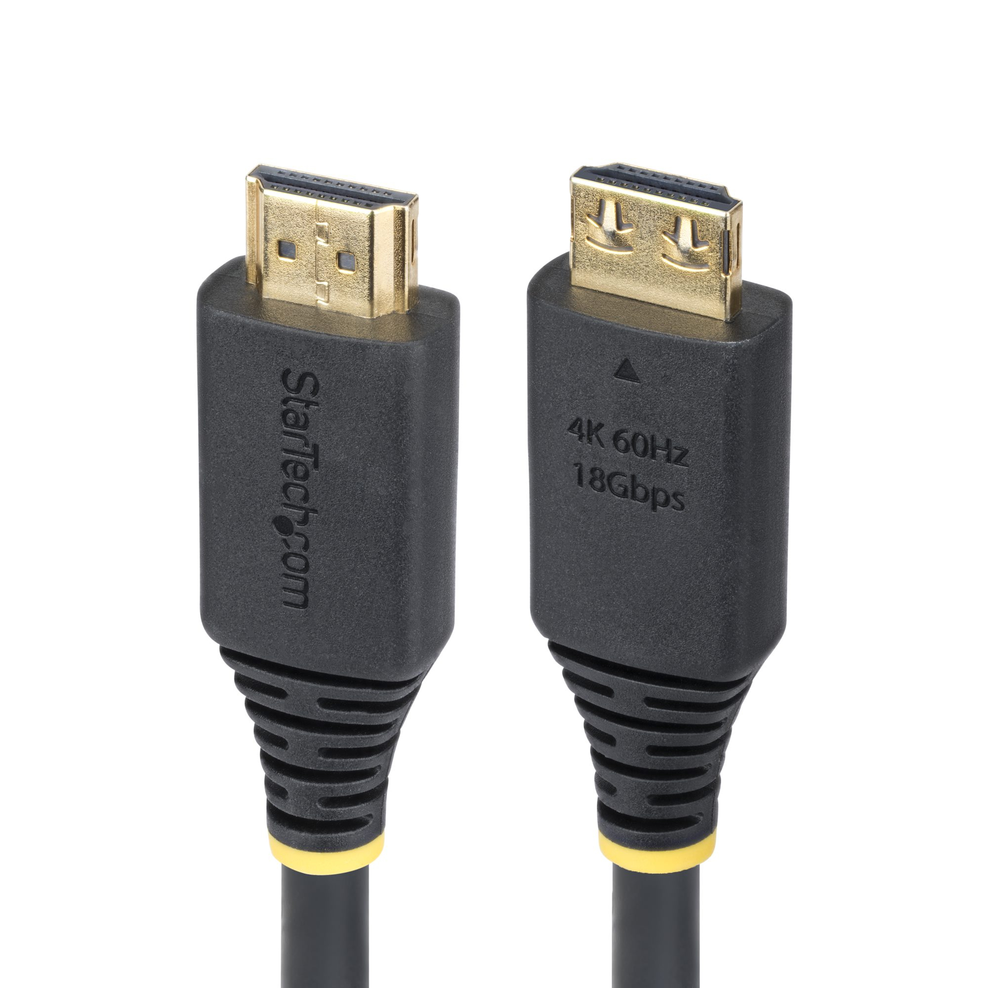 StarTech.com HDMI2-CABLE-GRIP-50C HDMI-kabel 0,5 m HDMI Type A (Standard) Sort