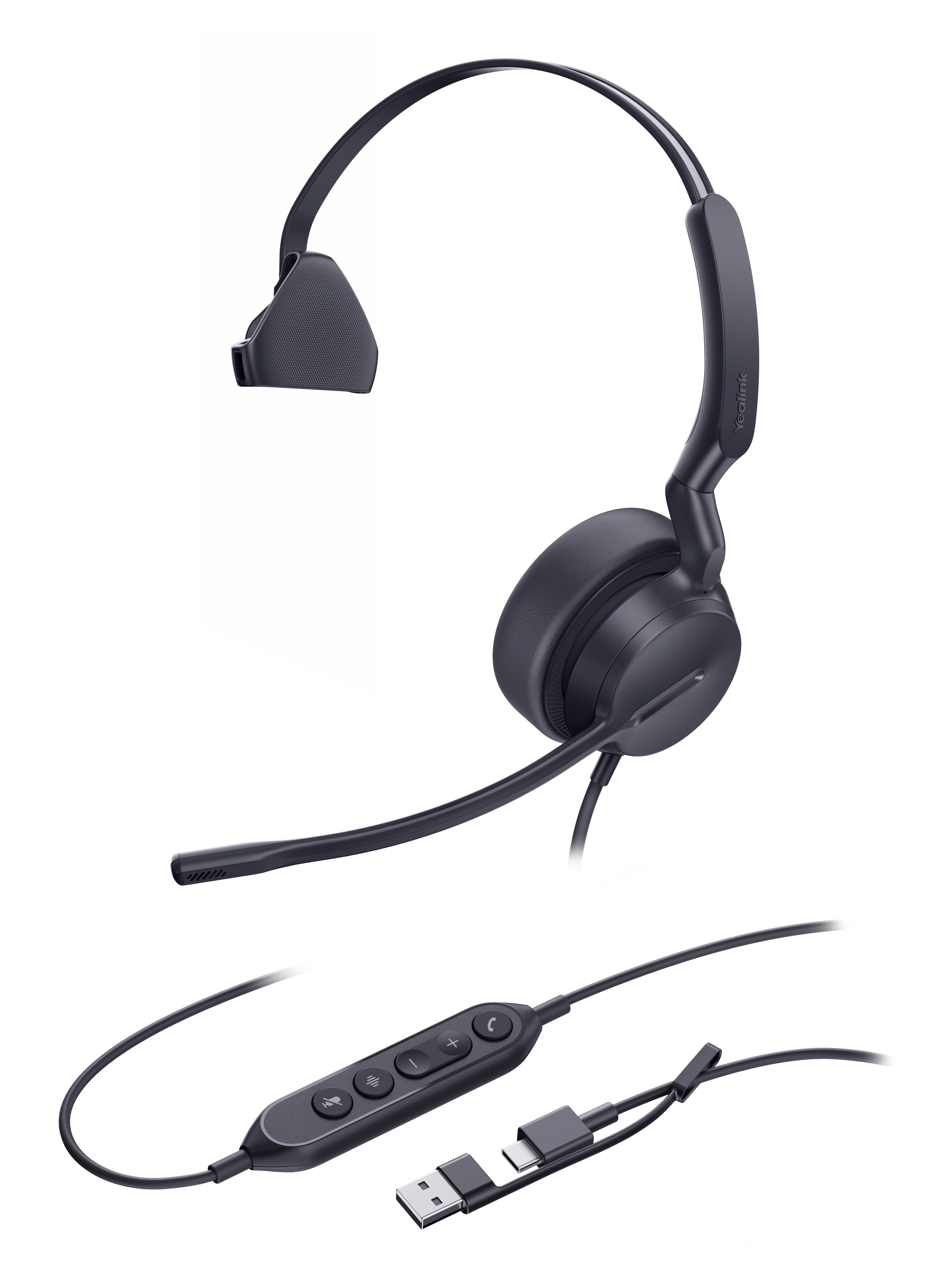 Yealink Mono UC-headset med USB-C/A-tilslutning