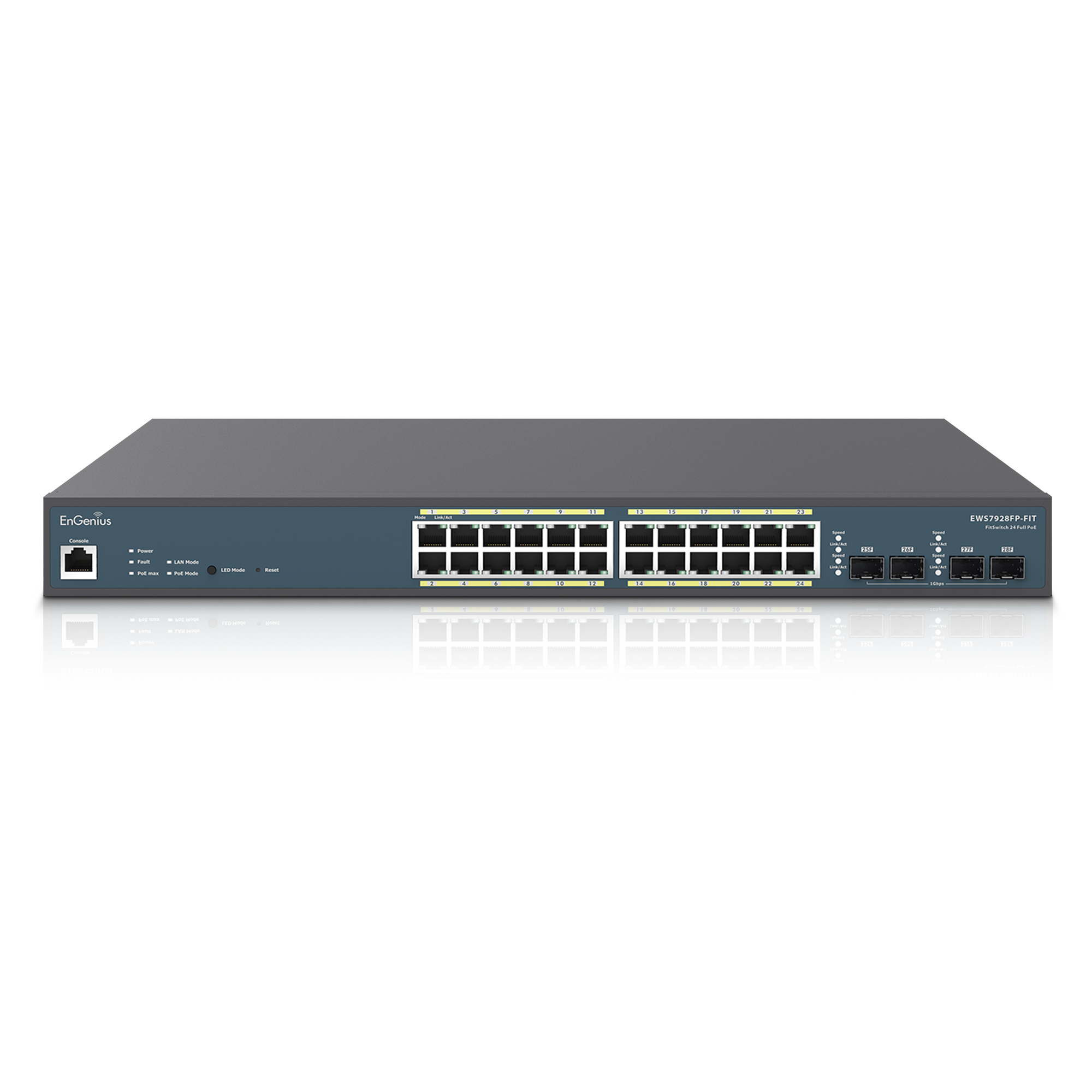 EnGenius EWS7928FP-FIT netværksswitch Administreret L2/L3 Gigabit Ethernet (10/100/1000) Strøm over Ethernet (PoE) Grå