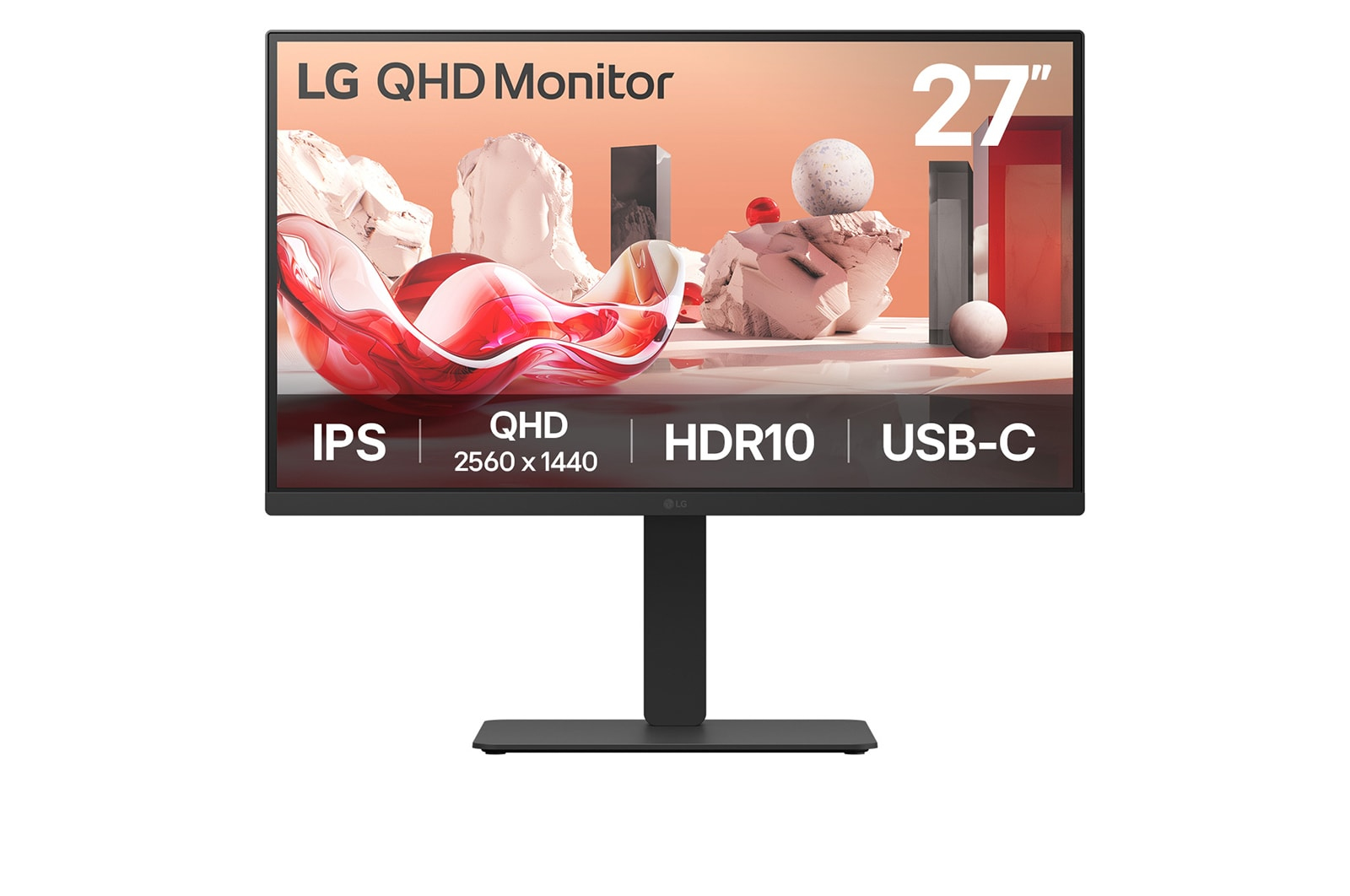 LG 27BA75QB-B.AEU computerskærm 68,6 cm (27") 2560 x 1440 pixel Wide Quad HD LED Sort