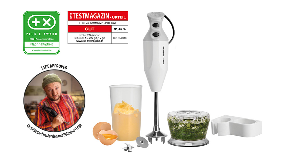 ESGE M 122 De Luxe 0,6 L Nedsænkning blender 140 W Hvid