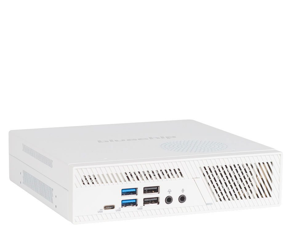 bluechip BUSINESSline S3159 *white* Intel® Core™ i5 Prozessor 14400 / bis zu 4.70 GHz, Windows 11 Pro, Intel® B760, 8 GB DDR5, 500 GB NVMe SSD, Intel® Wi-Fi 6E AX211, Bluetooth 5.3, Gigabit Ethernet, Intel® UHD Grafik i5-13400 DDR5-SDRAM Mini PC Hvid