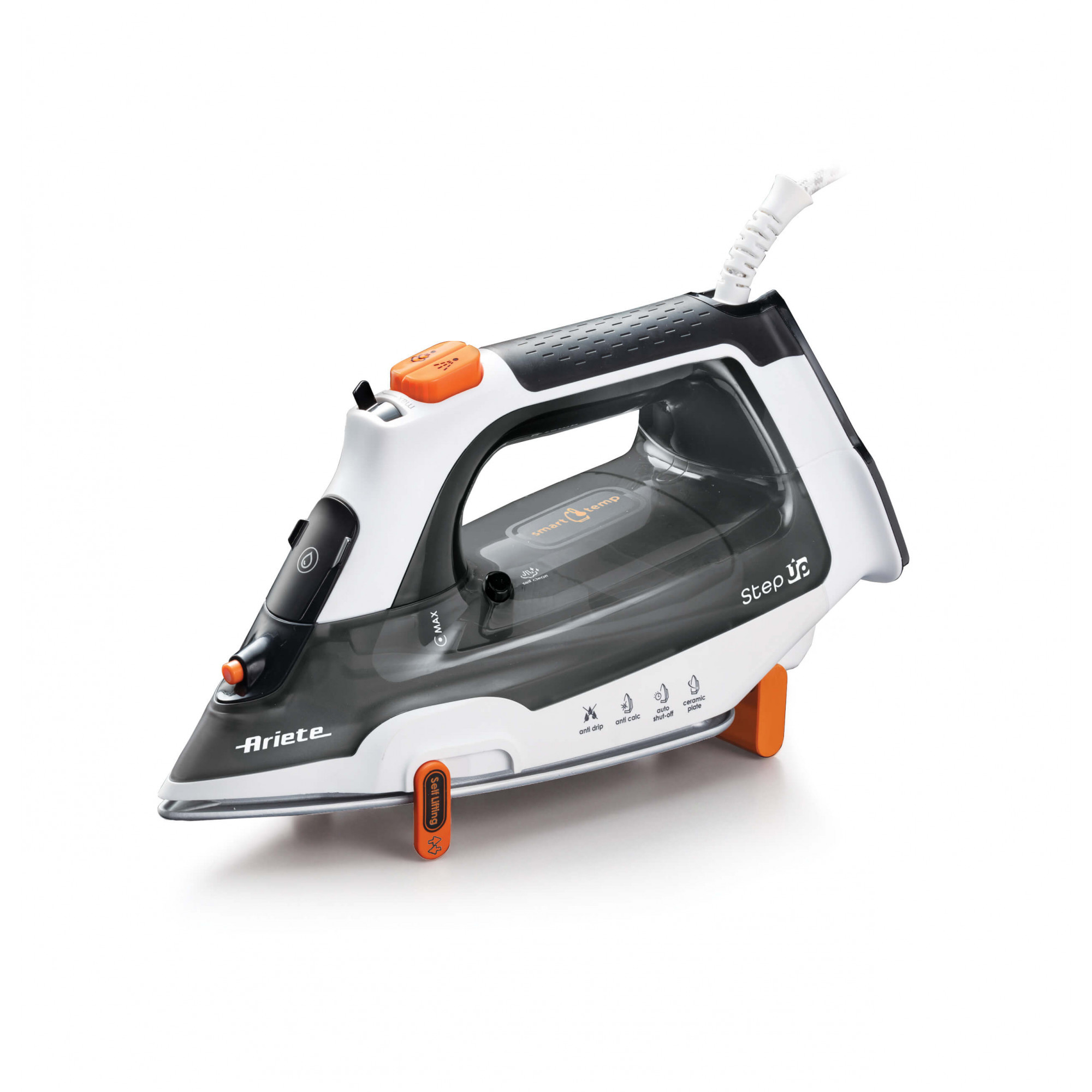 Ariete 6190/00 Tør & dampstrygejern Keramisk ultra-glidende strygesål 2400 W Grå, Sort