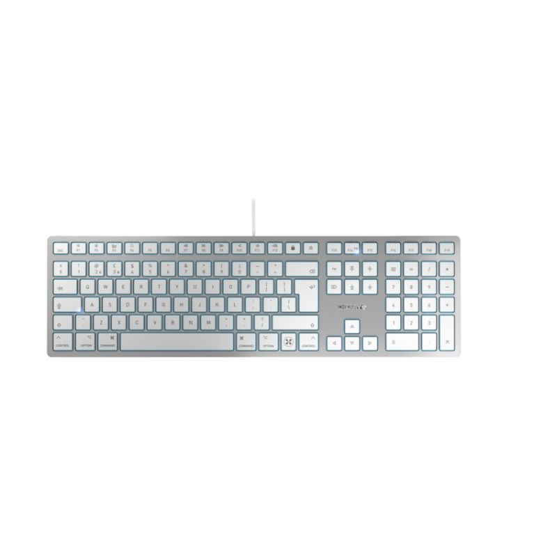 CHERRY KC 6000C FOR MAC tastatur Universel USB QWERTY US engelsk Sølv