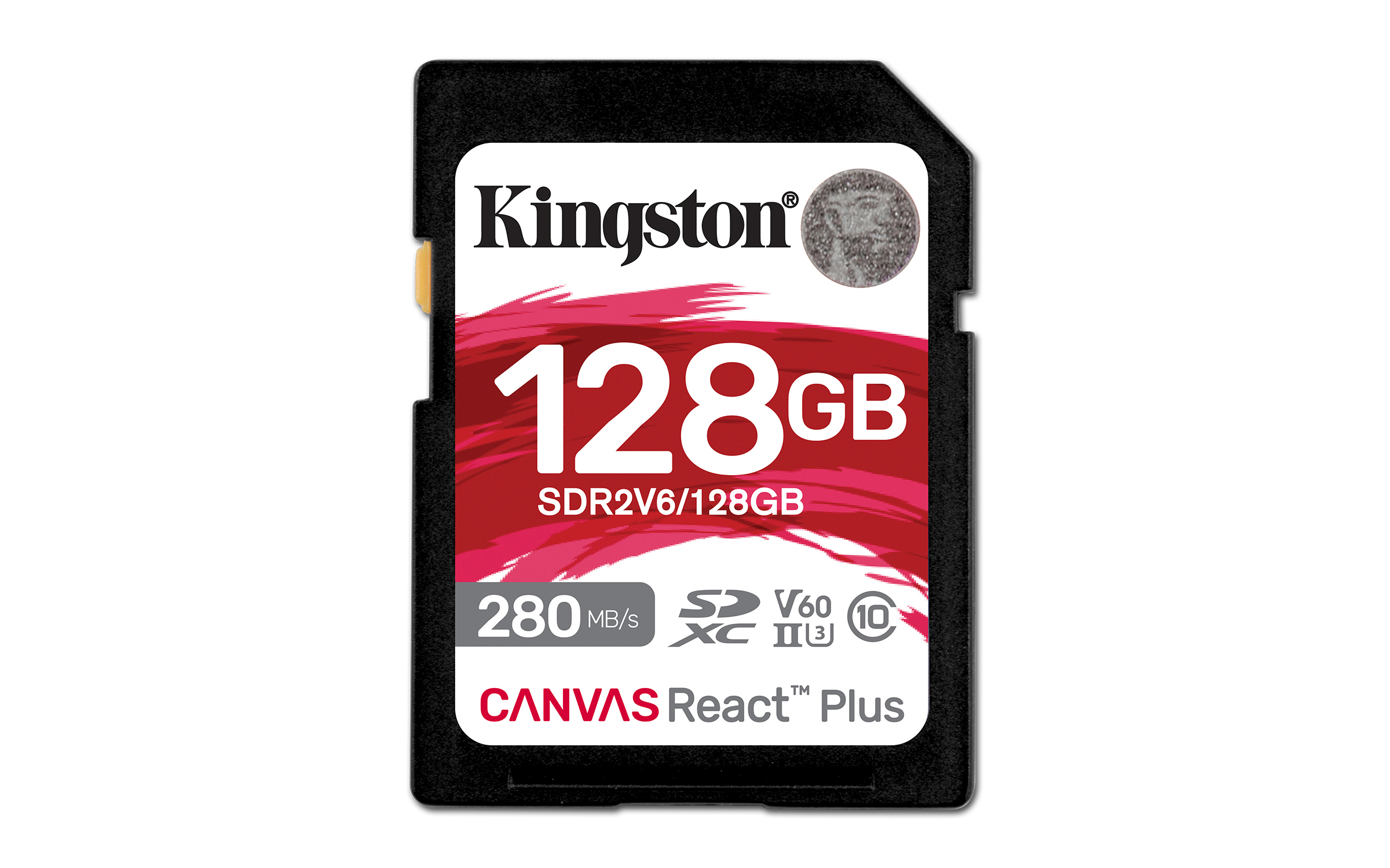 Kingston Technology 128 GB Canvas React Plus SDXC UHS-II 280R/100W U3 V60 til fuld HD/4K