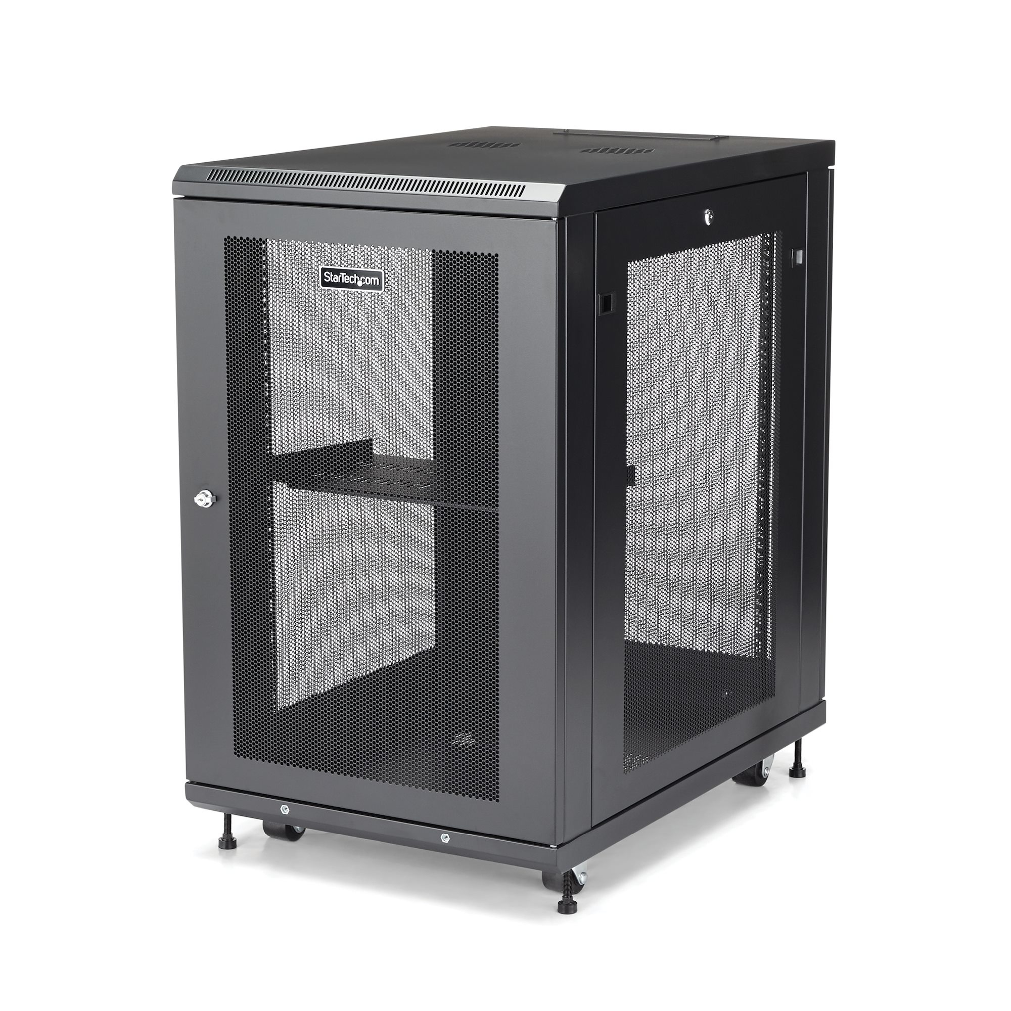 StarTech.com RK1833BKM stativ 18U Fritstående reol Sort