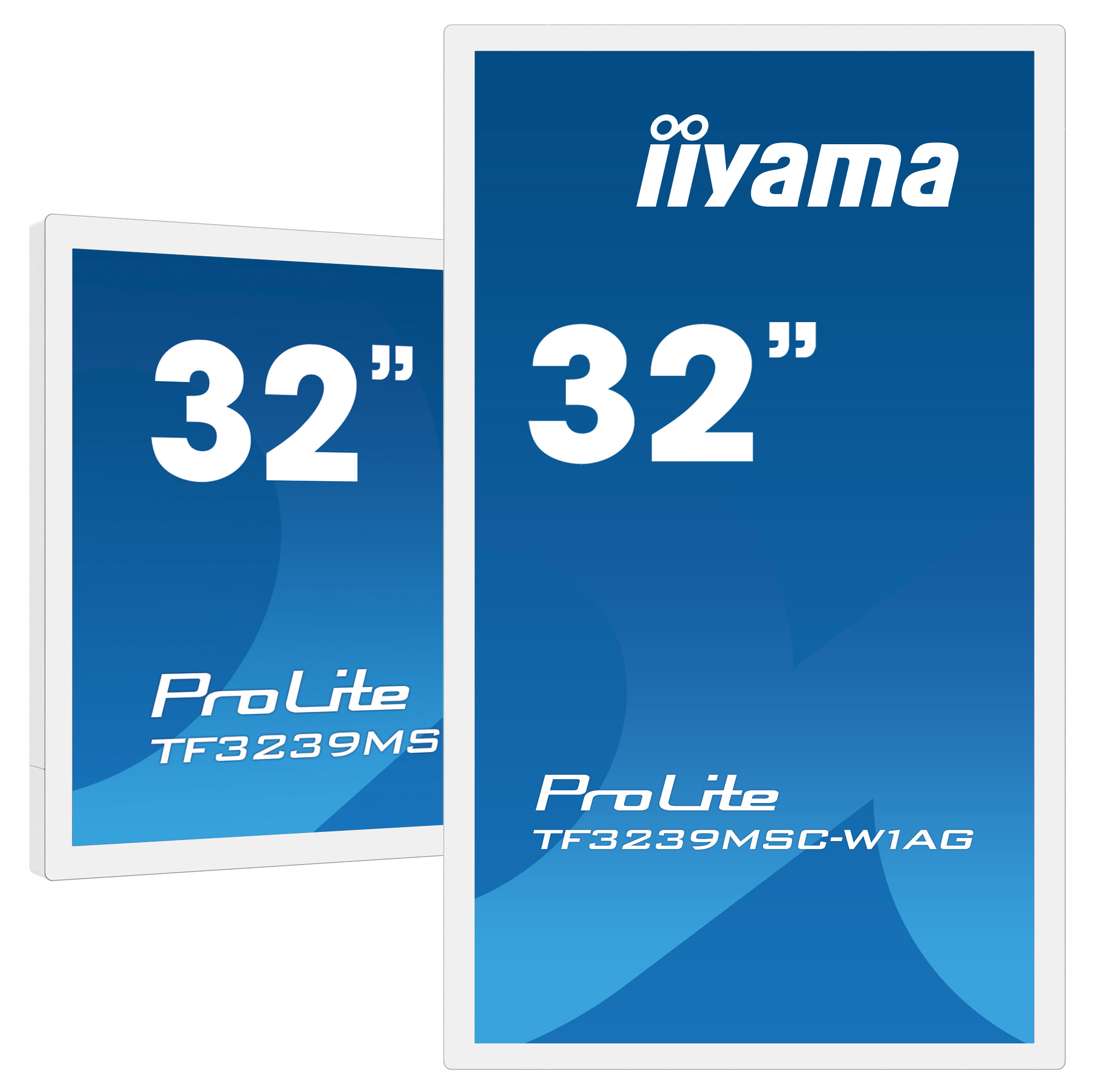 iiyama TF3239MSC-W1AG skilte display 80 cm (31.5") LED 500 cd/m² Fuld HD Hvid Berøringsskærm