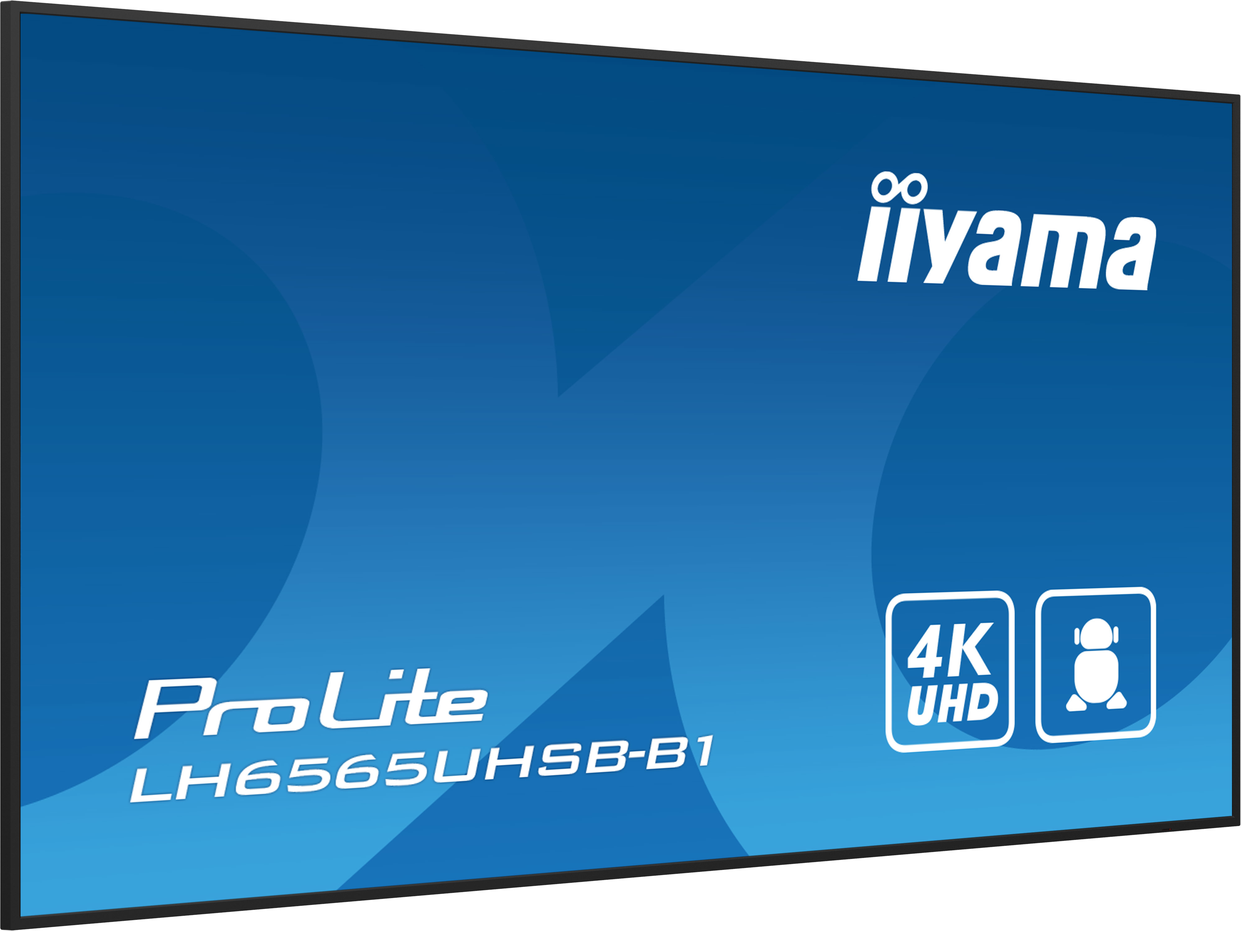 iiyama LH6565UHSB-B1 skilte display Kiosk design 163,8 cm (64.5") LED Wi-Fi 800 cd/m² 4K Ultra HD Sort Indbygget processer Android 11 24/7