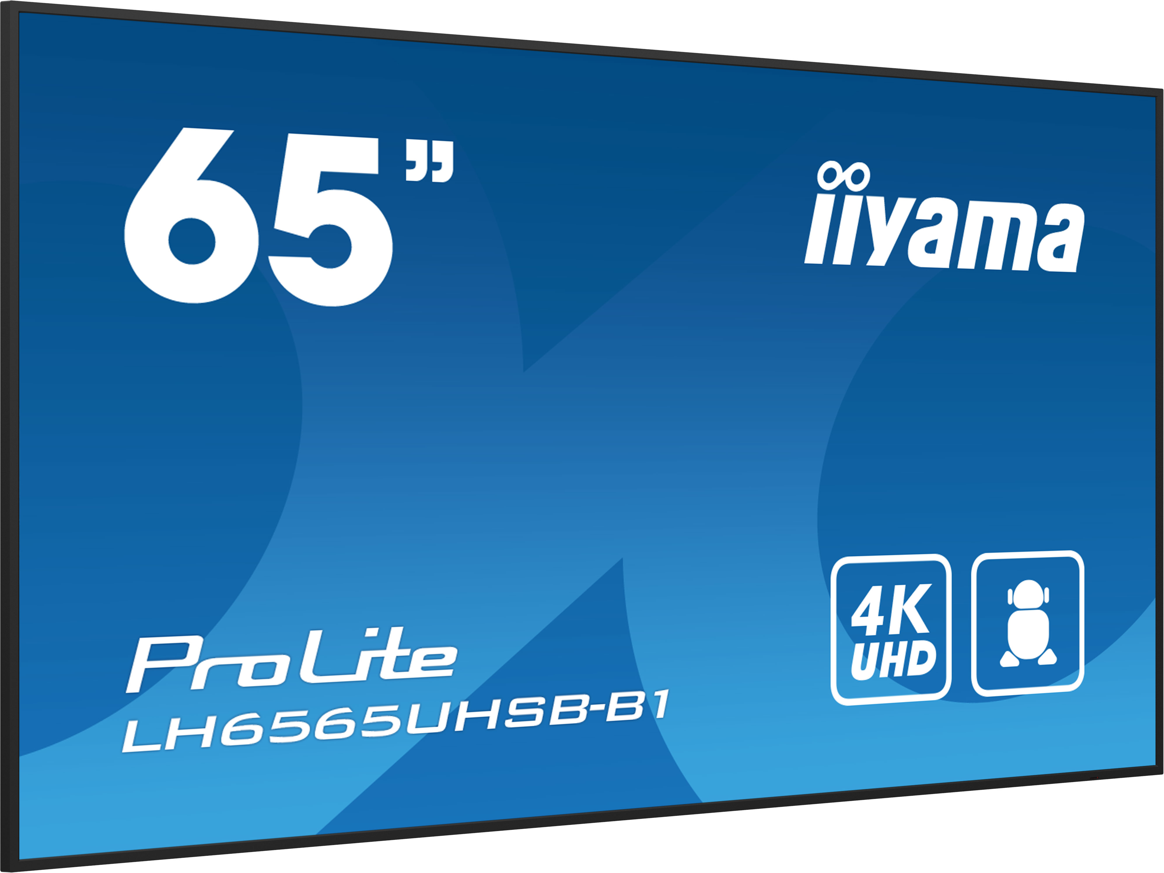 iiyama LH6565UHSB-B1 skilte display Kiosk design 163,8 cm (64.5") LED Wi-Fi 800 cd/m² 4K Ultra HD Sort Indbygget processer Android 11 24/7