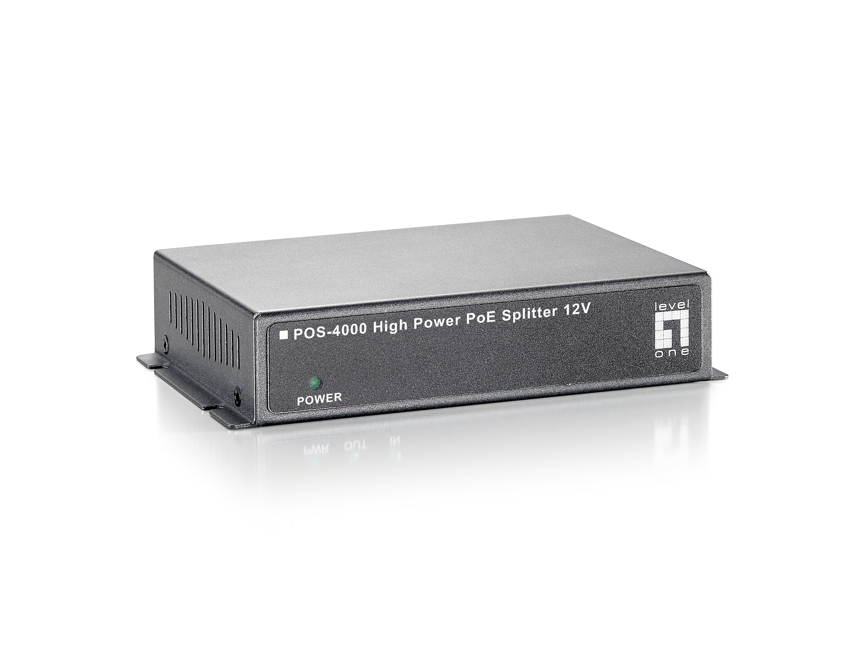 LevelOne POS-4000 netværks-splitter Strøm over Ethernet (PoE) Grå