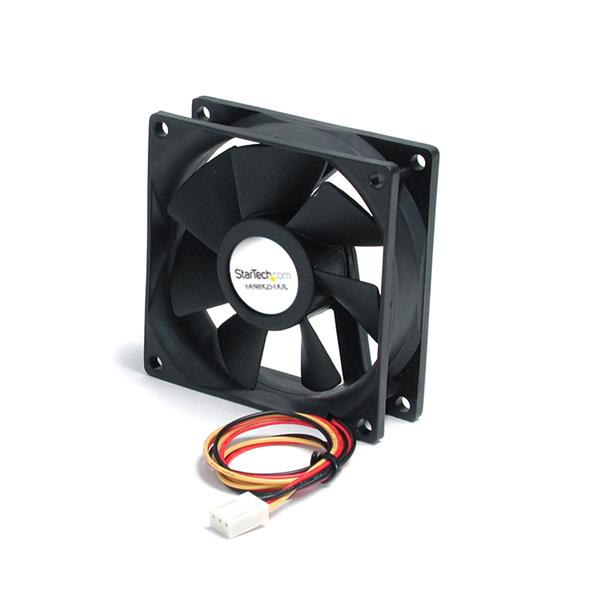 StarTech.com FAN8X25TX3L Computerkølesystem Computerkabinet Ventilator 8 cm Sort